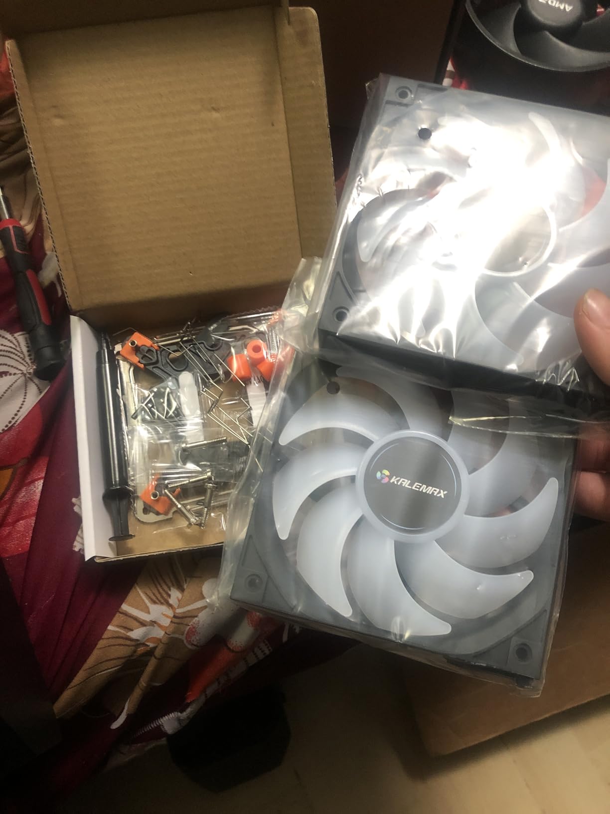 CPU Cooler, Dual-Tower, 6x6mm Heat Pipes CPU Cooling, Dual 120mm ARGB PWM Fans, 2000RPM Speed, for AMD AM4/AM5/; Intel LGA 115X/1200/1700/1851, PC Cooler, 265W TDP customer photo 1
