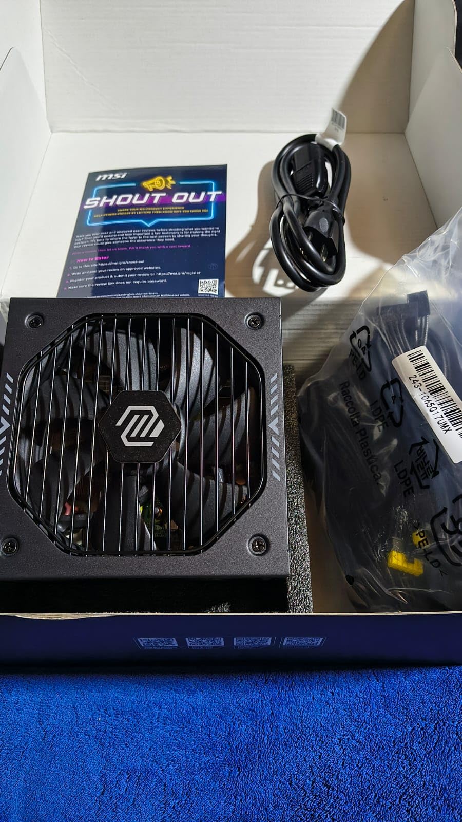 MSI MAG A650GLS PCIE5, Fully Modular Compact Gaming 650W Power Supply, 80+ Gold, ATX 3.1 & PCIe 5.1 Ready, Native Dual-Color 12V-2x6 Cable, Low-Noise, Embossed Jacket Cables, 10 Year Warranty customer photo 2