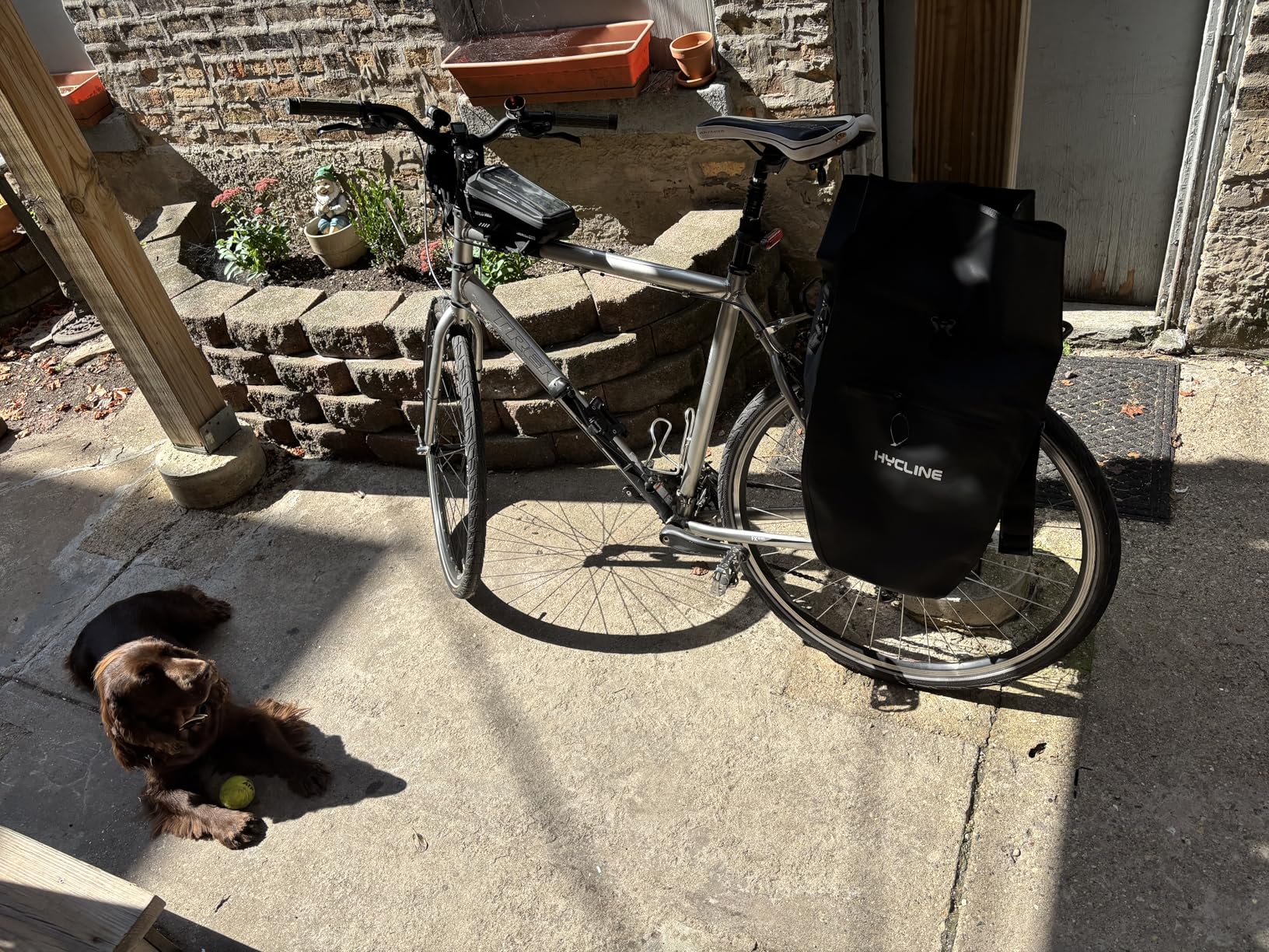 Hycline Waterproof Bike Panniers Bag: Bicycle Rear Rack Bags 28L Large Capacity with Dual Carrying Handle and Shoulder Strap for Commuting Cycling Traveling Touring Shopping - 1PC customer photo 2