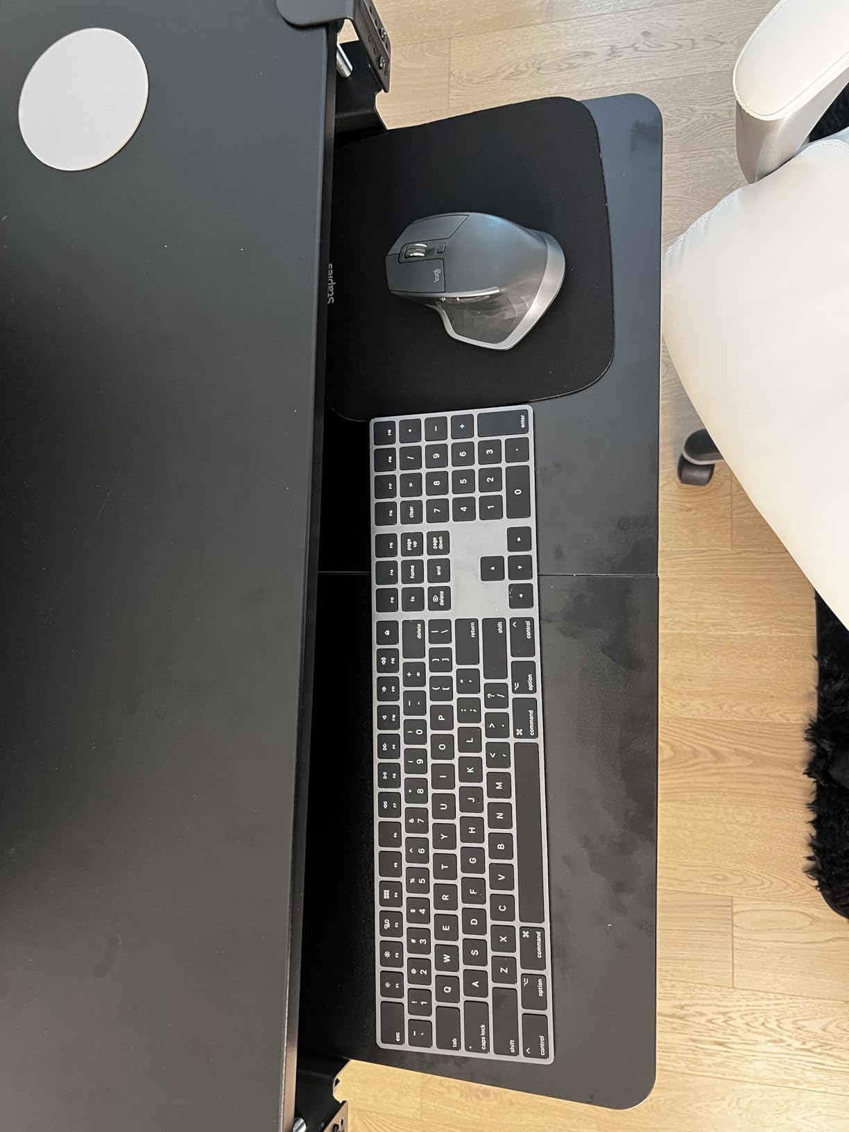 Ergonomic Mouse and Keyboard Tray Under Desk, Pull Out with Adjustable C-clamp, 20 x 11.8 Inch Slide Out Computer Keyboard Drawer Mouse Tray for Typing, Rustic Brown customer photo 1