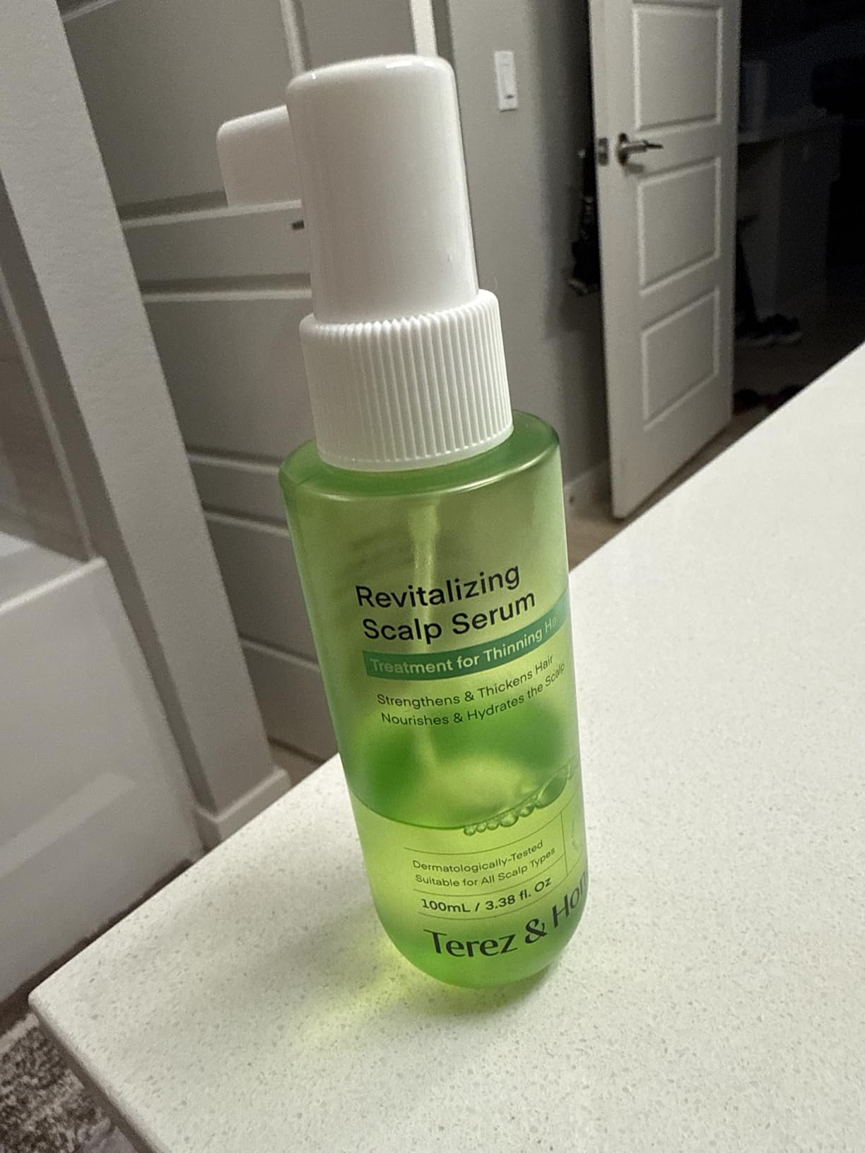 Scalp Serum for Hair Growth Spray - Korean Vegan Treatment for Hair Loss, Thinning & Itchy Scalp, Non-Greasy, Lightweight Formula to Exfoliate Dandruff & Strengthen Roots - For Men & Women (100 mL) customer photo 1