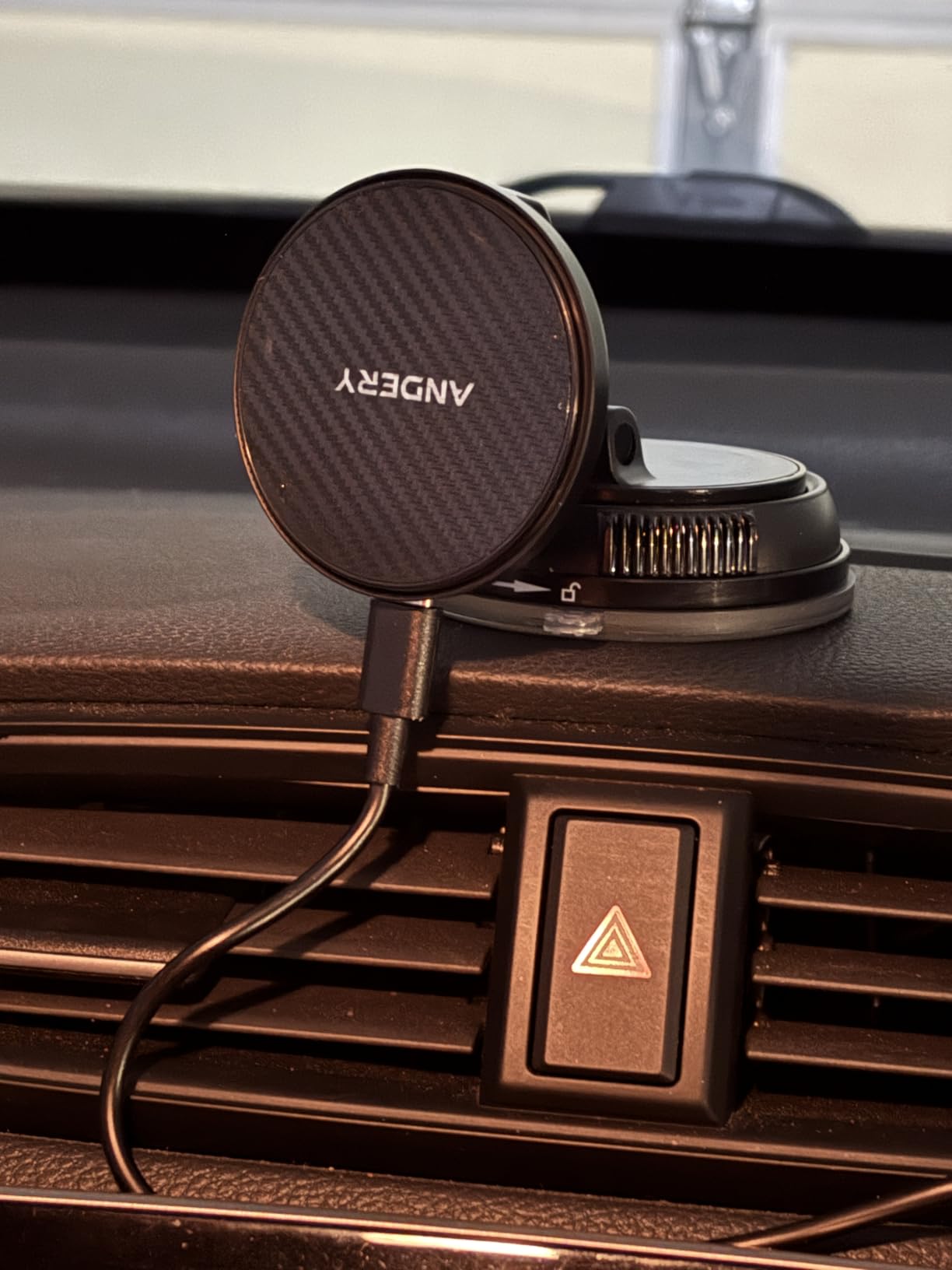 ANDERY MagSafe Car Mount Charger [15W Wireless Faster Charging, 78+LBS Strongest Suction] customer photo 1