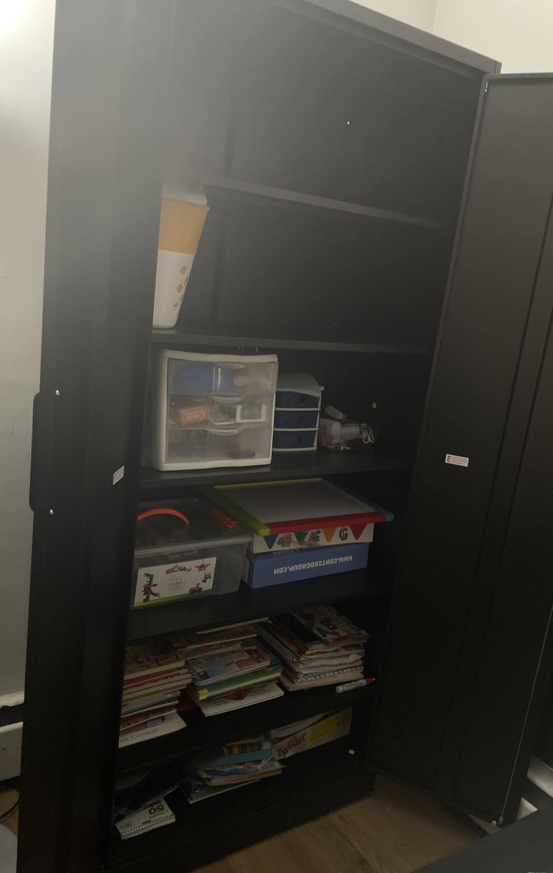 Yizosh Metal Garage Storage Cabinet with Locking Doors and Adjustable Shelves,- 75