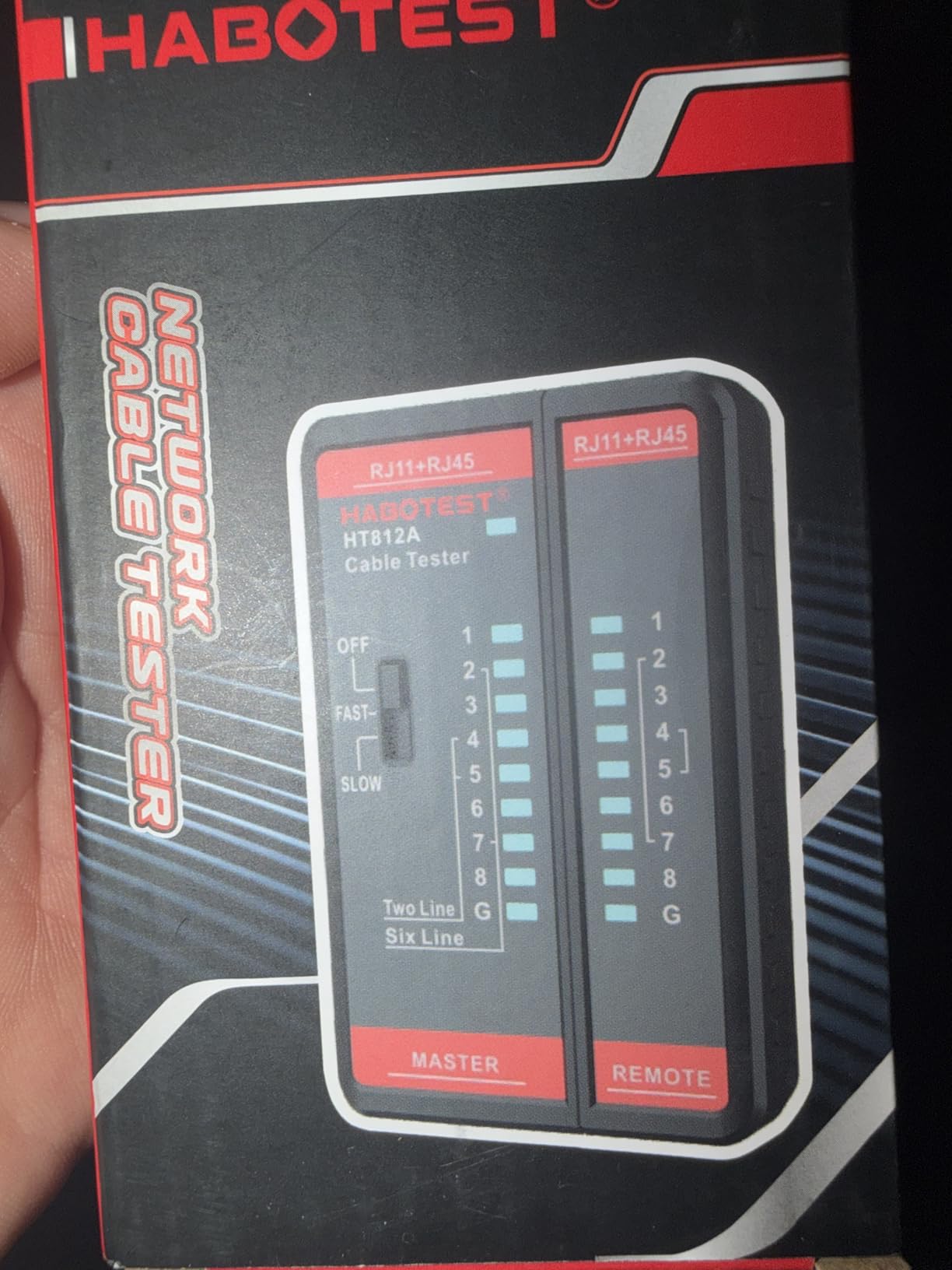 Network Ethernet Cable Tester for LAN RJ45 RJ11 CAT5 CAT5E CAT6 CAT6A CAT7 (HT812A) customer photo 2
