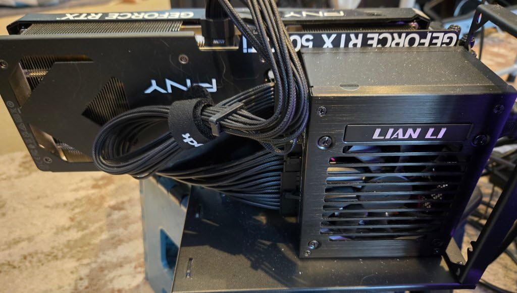 Lian Li SP750 V2 Gold 750 Watt SFX Form Factor Power Supply | Native 12V-2x6 Cable - Low Noise - 80+ Gold Efficiency - ATX 3.1 & PCIe 5.0 Compliant - 92mm FDB Fan - 10-Year Warranty - Black (SP750G.B) customer photo 2