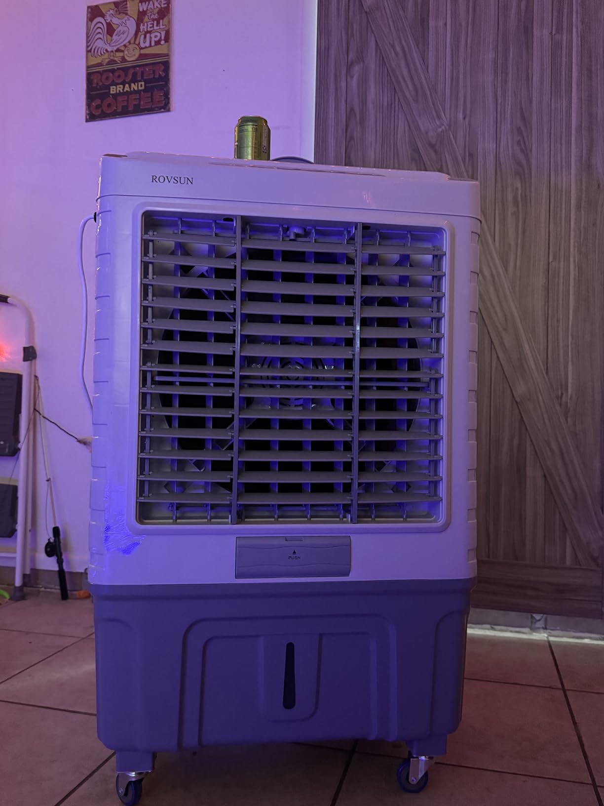 ROVSUN 1400CFM Evaporative Air Cooler, 5.2 Gal Portable Swamp Cooler with Auto Oscillating, Remote, 3 Speeds, 12H Timer & 4 Ice Packs, 3-IN-1 Humidifying Cooling Fan Indooor Patio Garage customer photo 2