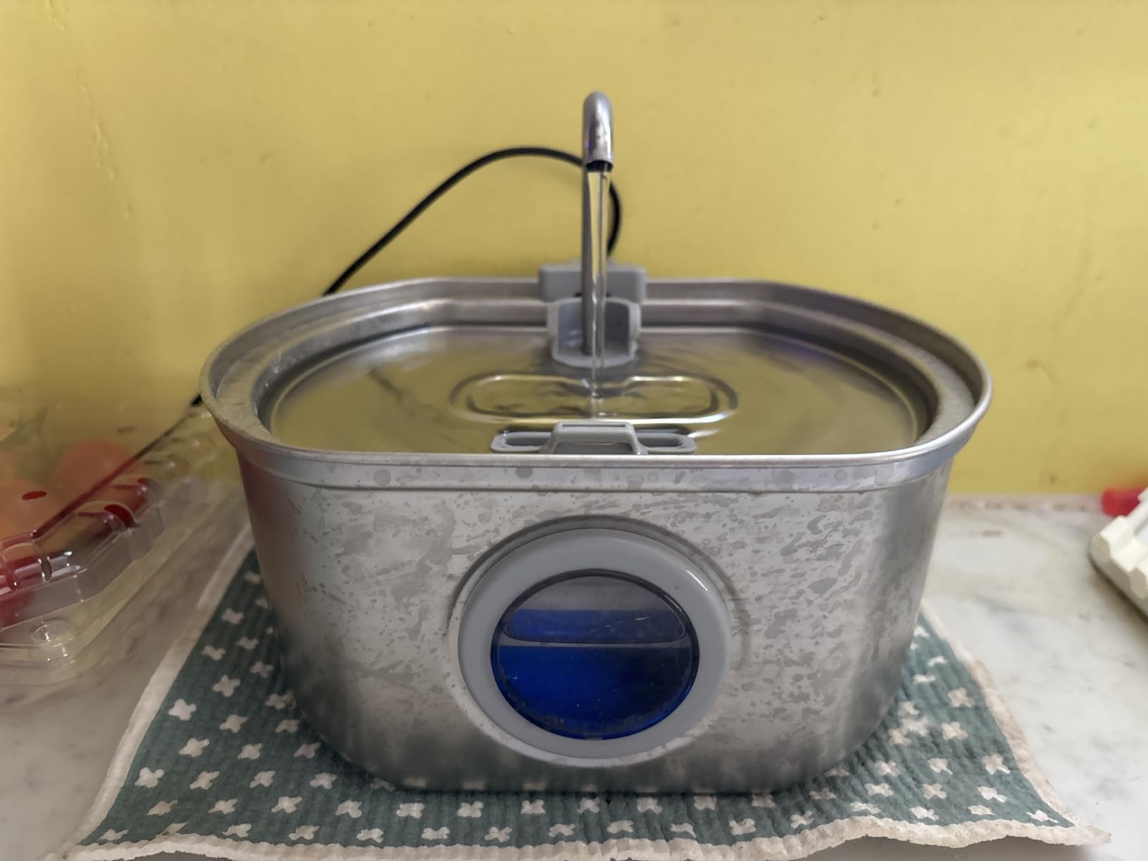 Cat Water Fountain Stainless Steel: 73oz/2.2L Cat Fountain for Drinking- Pet Water Fountain Inside - Automatic Dog Watering Dispenser Bowl - Pet Feeding & Watering Supplies customer photo 1