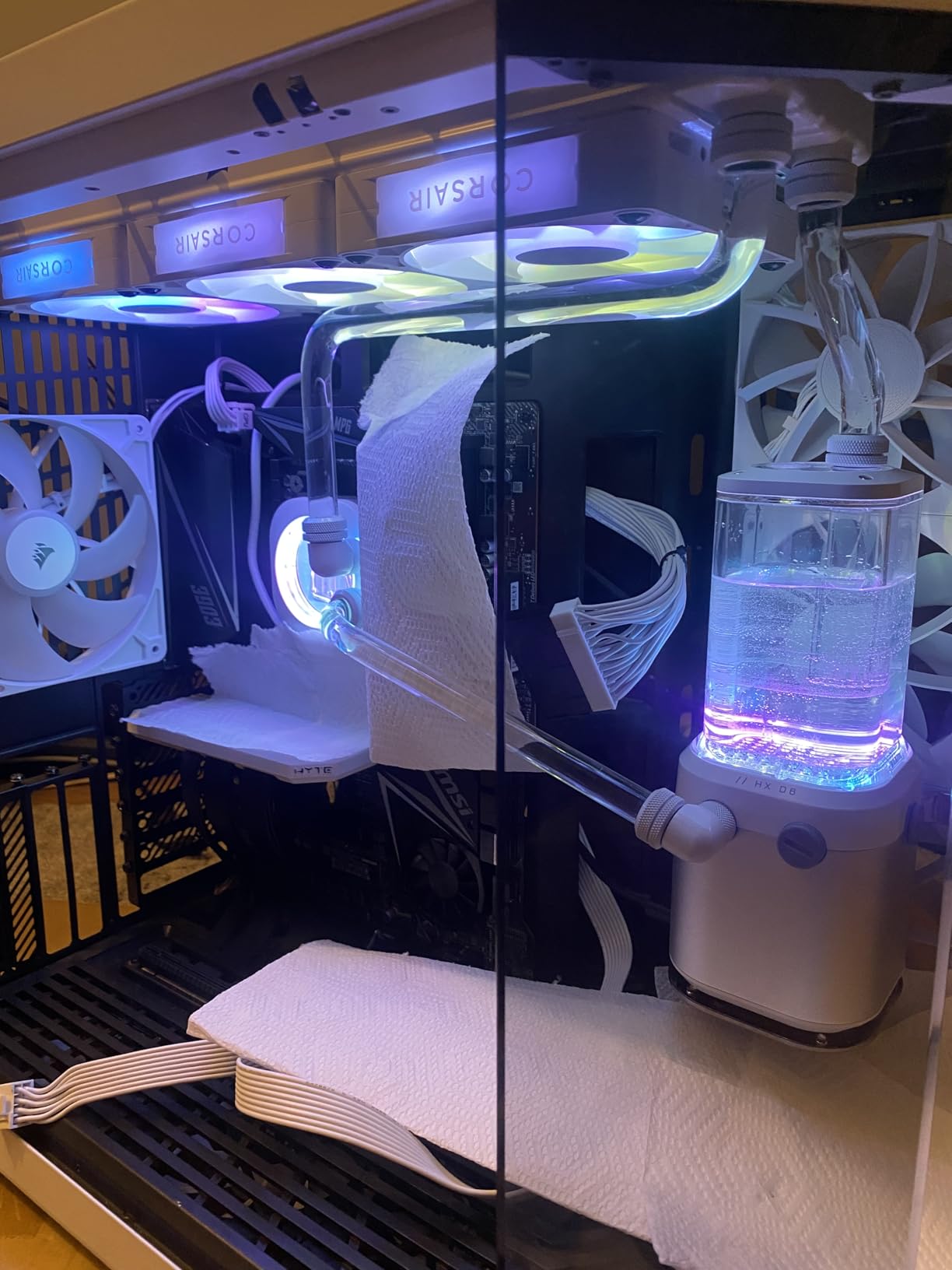 CORSAIR XH505i RX 360 RGB Custom Cooling Kit - XC7 CPU Water Block, XD6 Pump Reservoir, 3X RX120 RGB Fans, XR5 360mm Radiator, System Hub Included - Black customer photo 2