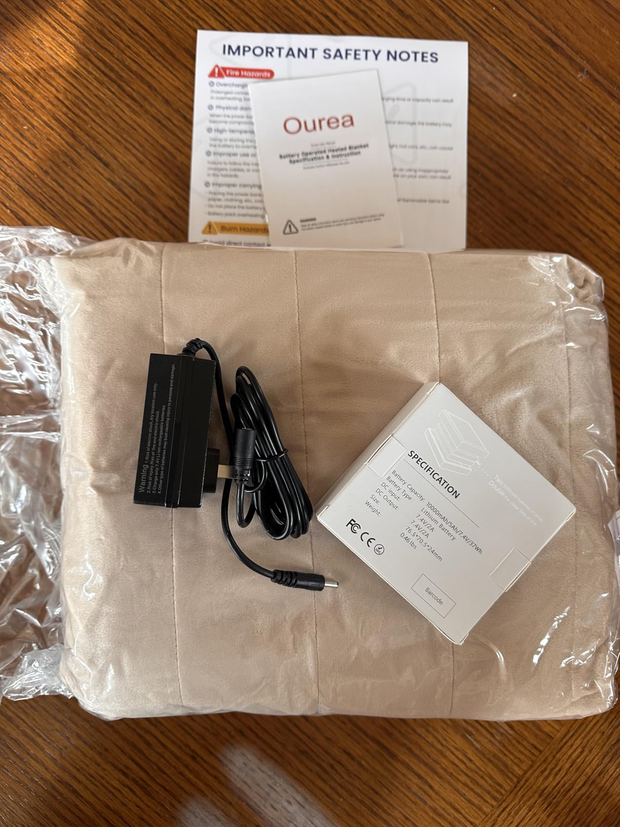 Ourea Cordless Heated Blanket with 10000mAh Power Bank, Portable Rechargeable Sherpa Throw, Low-Voltage Battery Operated Heating Blanket for Indoor & Outdoor Use, Soft Warm Cozy Gift for Women customer photo 2