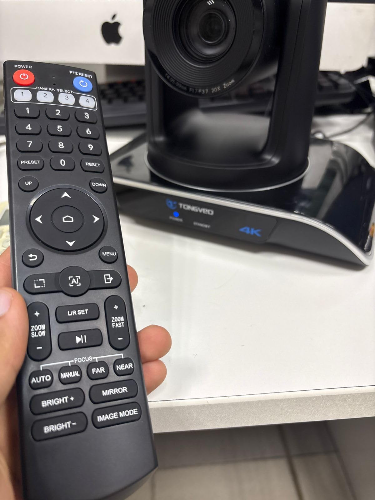 4K PTZ Conference Room Camera System AI Auto-Tracking 20x Zoom 4K PTZ Camera USB3.0 HDMI LAN outputs and Bluetooth Speakerphone with Microphone for Large Remote Meeting customer photo 1