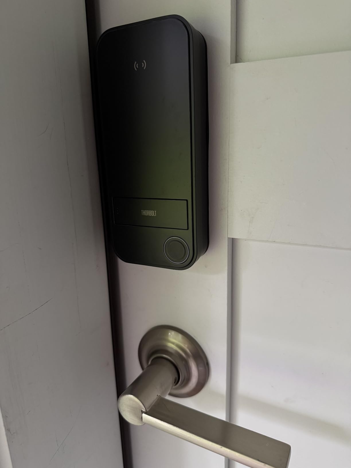 X3 Apple Home Key Door Lock Deadbolt, iOS ONLY, Smart Keyless Entry Door Lock with Fingerprint, Works with HomeKit Over Thread (Border Router), Voice/App/Remote Control, IP65 Weatherproof, Black customer photo 2