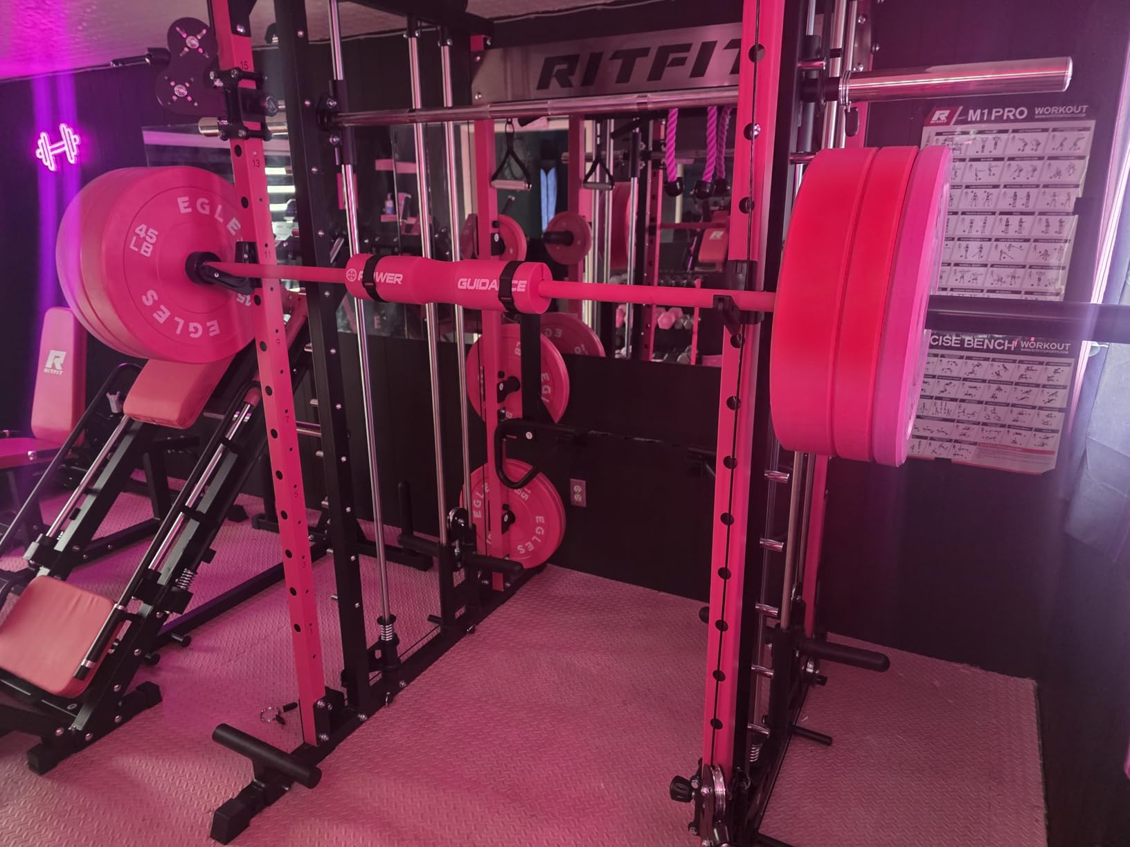 HANDBODE Olympic Barbell 6.5ft/7ft, 2 Inch Straight Womens Bars, 35lb/45lb Weight Bar for Strength Training, Hip Thrust, Bench Press, 1000 lb/1500 lb High-Capacity customer photo 1