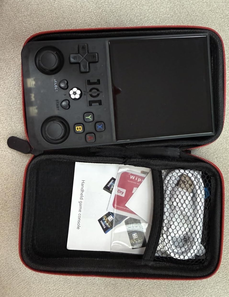 R36MAX Retro Handheld Game Console, 4.0 Inch 720x720 IPS Screen, 64GB Built-in 18,000+ Classic Game, Portable Hand Held Open Source Linux System, 4000mAh Battery Retro Gaming Console(Red 64GB) customer photo 2