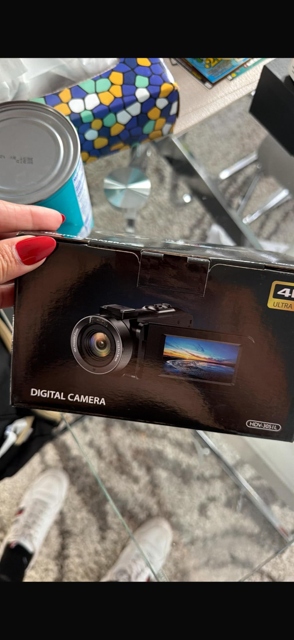 ZYDIIE 4K Video Camera Camcorder UHD 64MP Vlogging Camera for YouTube 18x Digital Zoom 3