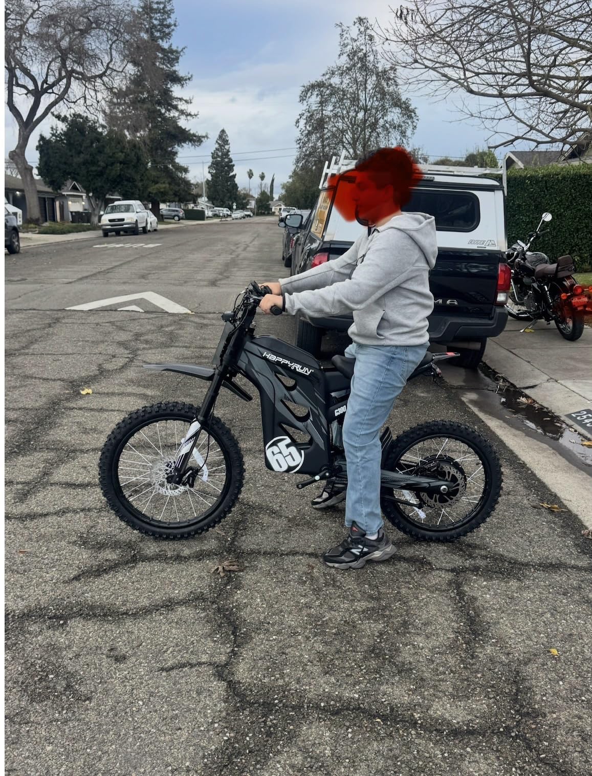 HAPPYRUN G300 Pro Electric Dirt Bike for Adults, 72V 30Ah Battery, 6500W Motor, 50 MPH Speed, 70 Mile Range, 350 Lbs Load Capacity, Hydraulic Brakes customer photo 1