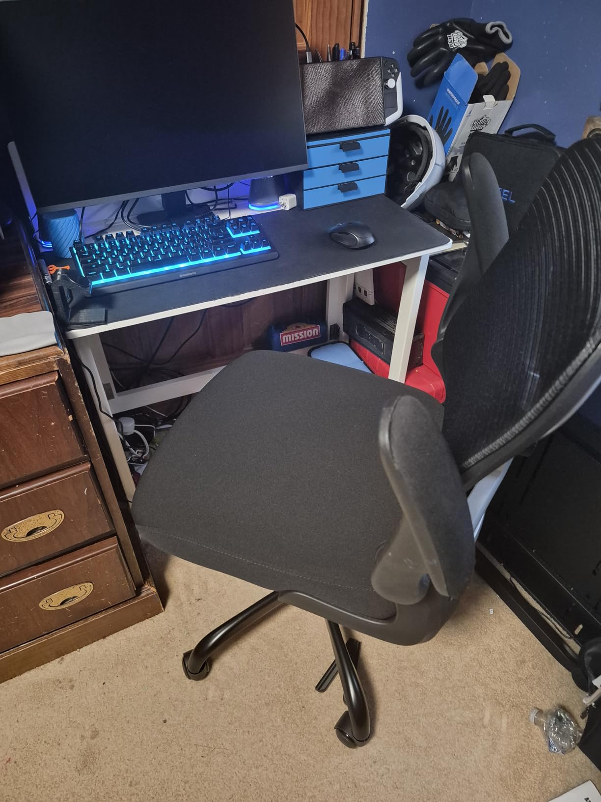 Office Desk Chair with Ergonomic Lumbar Support, Extra-Thick Seat Cushion, Flip-up Arms, Breathable Mesh Back, Computer Task Chair for Home Office customer photo 1