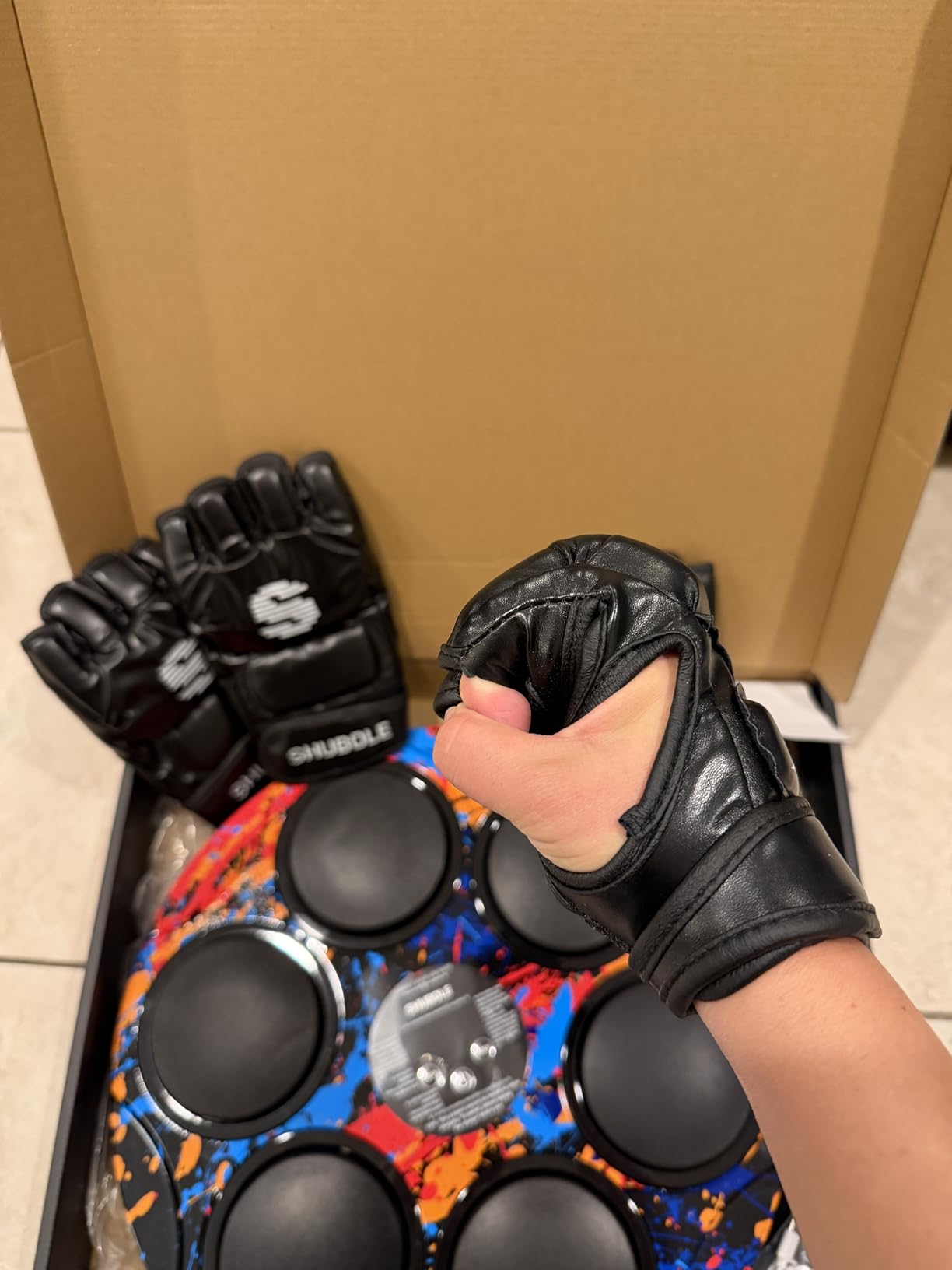 Music Boxing Machine with Gloves - Wall Mounted Punching Trainer for Adults & Kids, 9-Speed Punch Game, Wall Boxing Punching pad, 2025 Upgrade Gifts for Boys Age 6+ customer photo 1