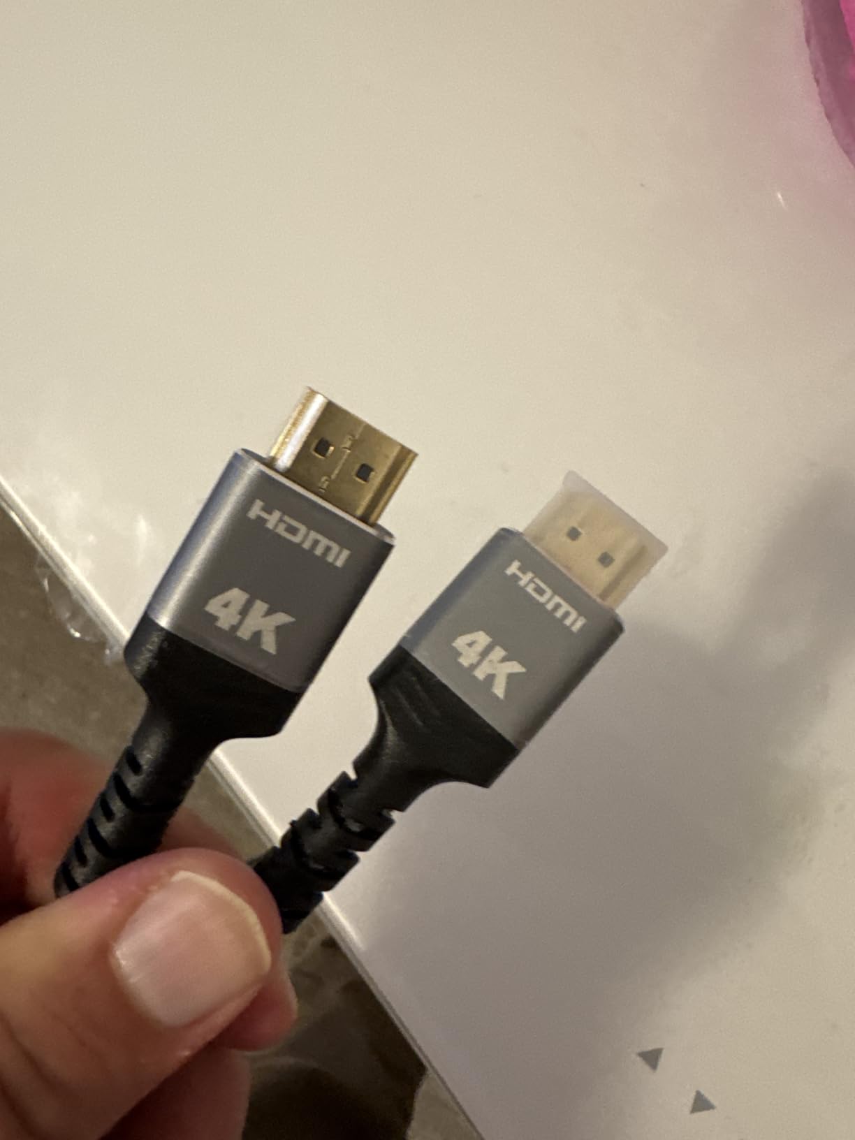 Highwings 4K Fiber Optic HDMI Cable 50FT Long - Unidirectional 4K HDR Braided HDMI Cord, 18Gbps High Speed with Ethernet/ARC, 3D, HDCP 2.2, ARC, Compatible for PS-5/4/3/4K HDTV/Streaming Media customer photo 2