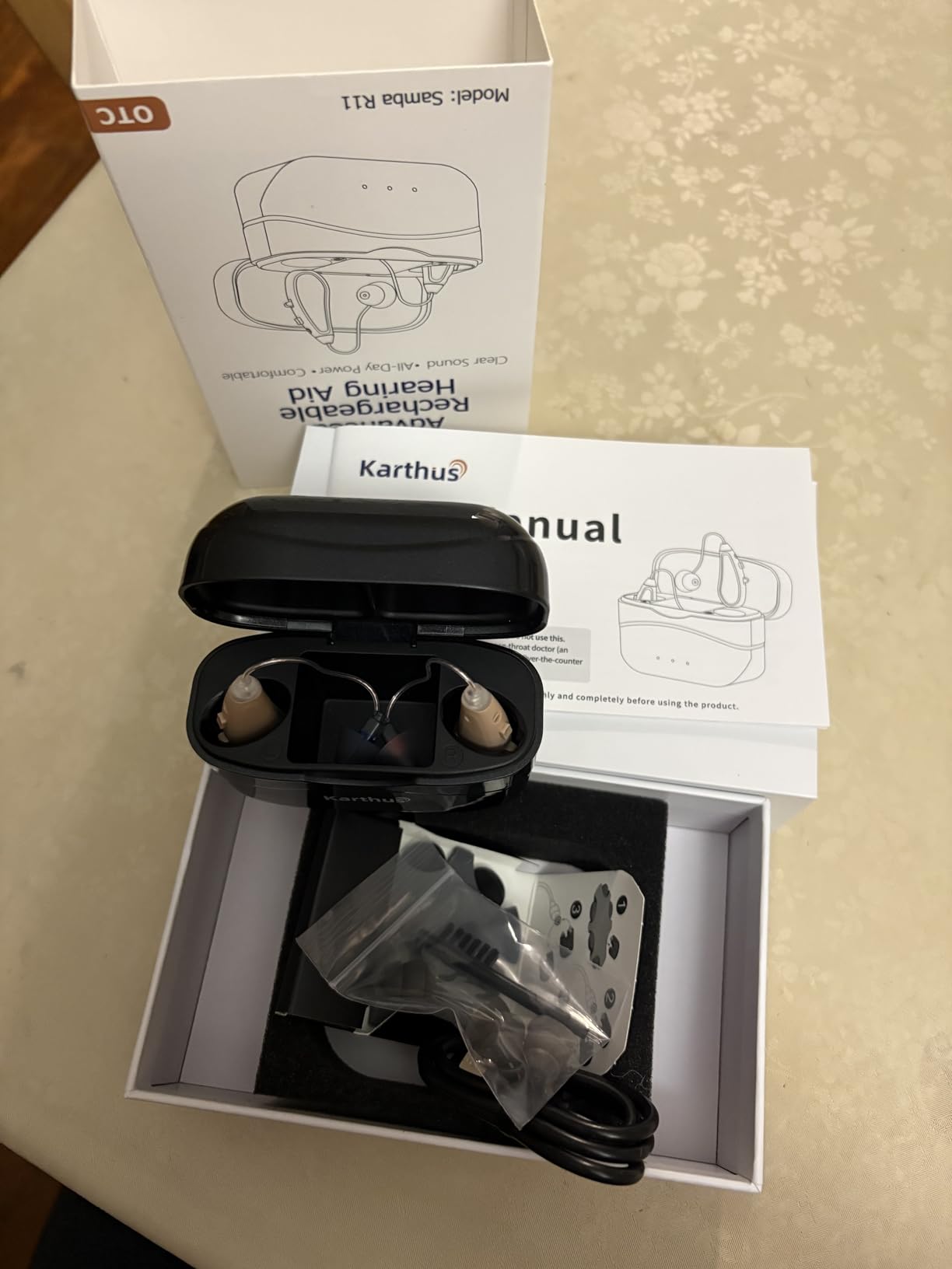Karthus Hearing Aids, Rechargeable Hearing Aids for Seniors with Hearing Loss, Noise Cancelling & Clear Sound, Comfort & Invisible, 100H Long Battery, 7 Level Volume, One-Button Operation, Jet Black customer photo 2