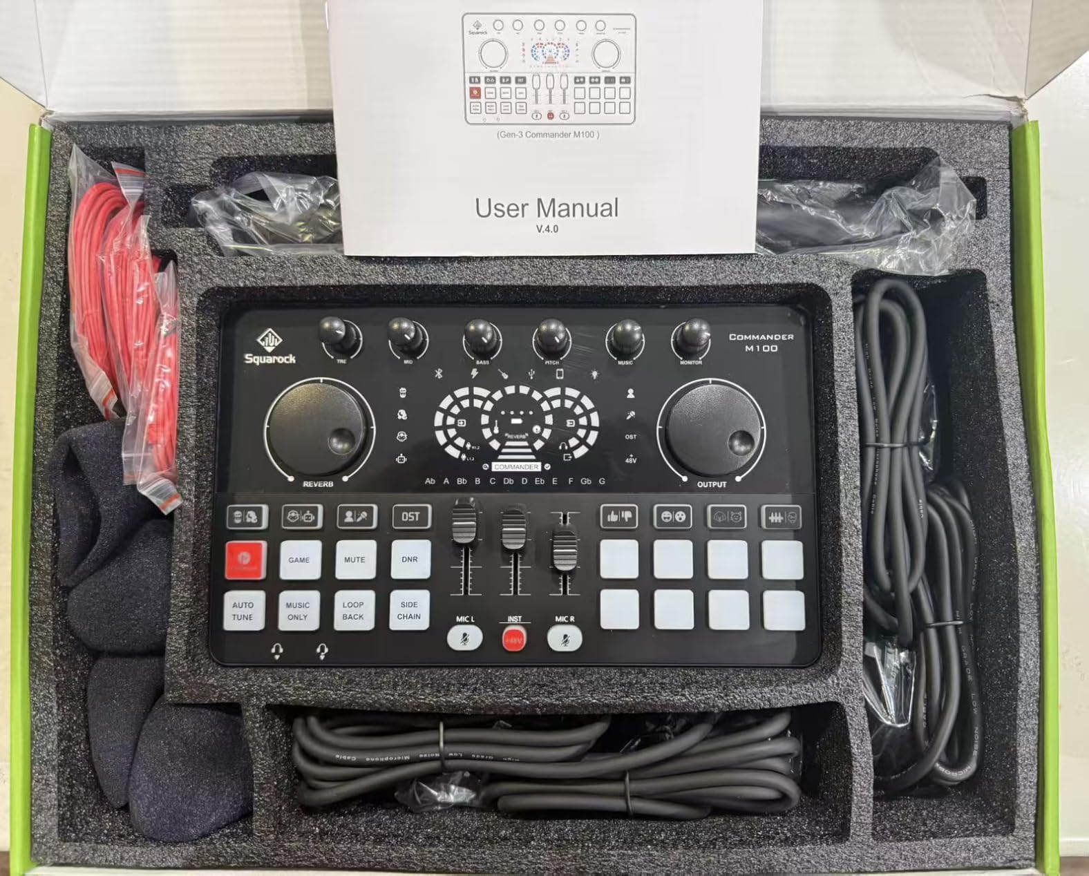 Podcast Equipment Bundle for 4, All-in-One Audio Mixer with Dynamic Micophones Noise Reduction for Live Streaming/Recording/Singing，PC,Smartphone，TikTok M100 3rd customer photo 2