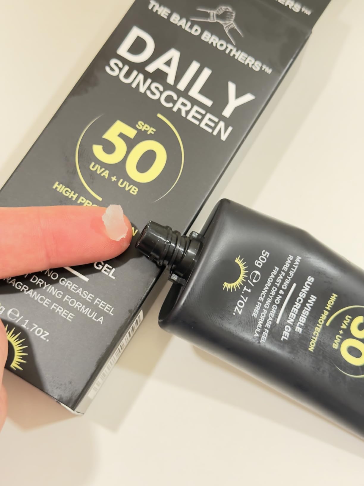 Daily Scalp Sunscreen Fragrance Free - SPF 50+ | Bald Head Care for Men | Everyday Face & Scalp Care | Matte, No Grease, Vegan | The Bald Brothers customer photo 2