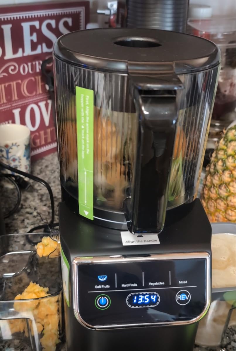 TUUMIIST 3-in-1 Cold Press Juicer Machine, Smart Touch Masticating Juicers for Whole Fruit & Vegetable, 6.5