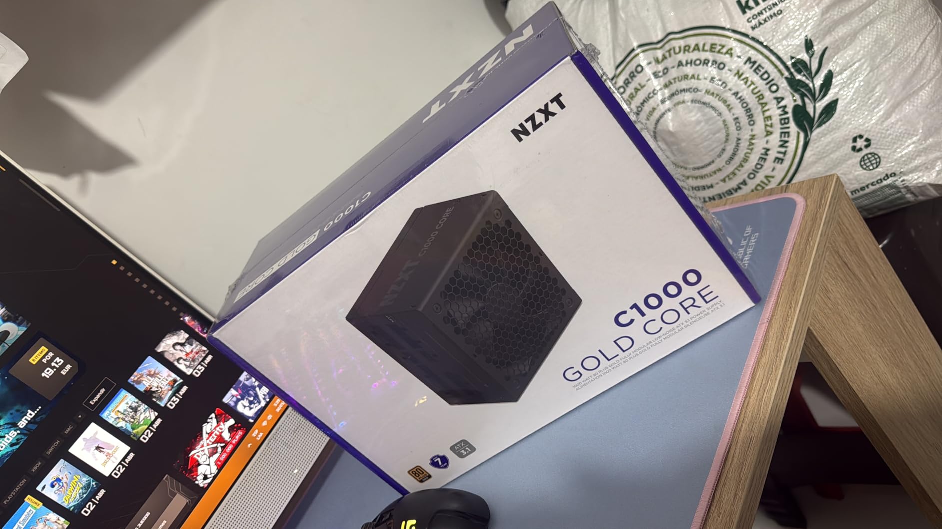 NZXT C1000 Gold Core - 1000W ATX 3.1 Power Supply - 80 Plus Gold - Cybenetics Platinum - Fully Modular - PCIe 5.1 600W 12V-2x6 - Zero RPM Fan - 105°C Capacitors - Black customer photo 1