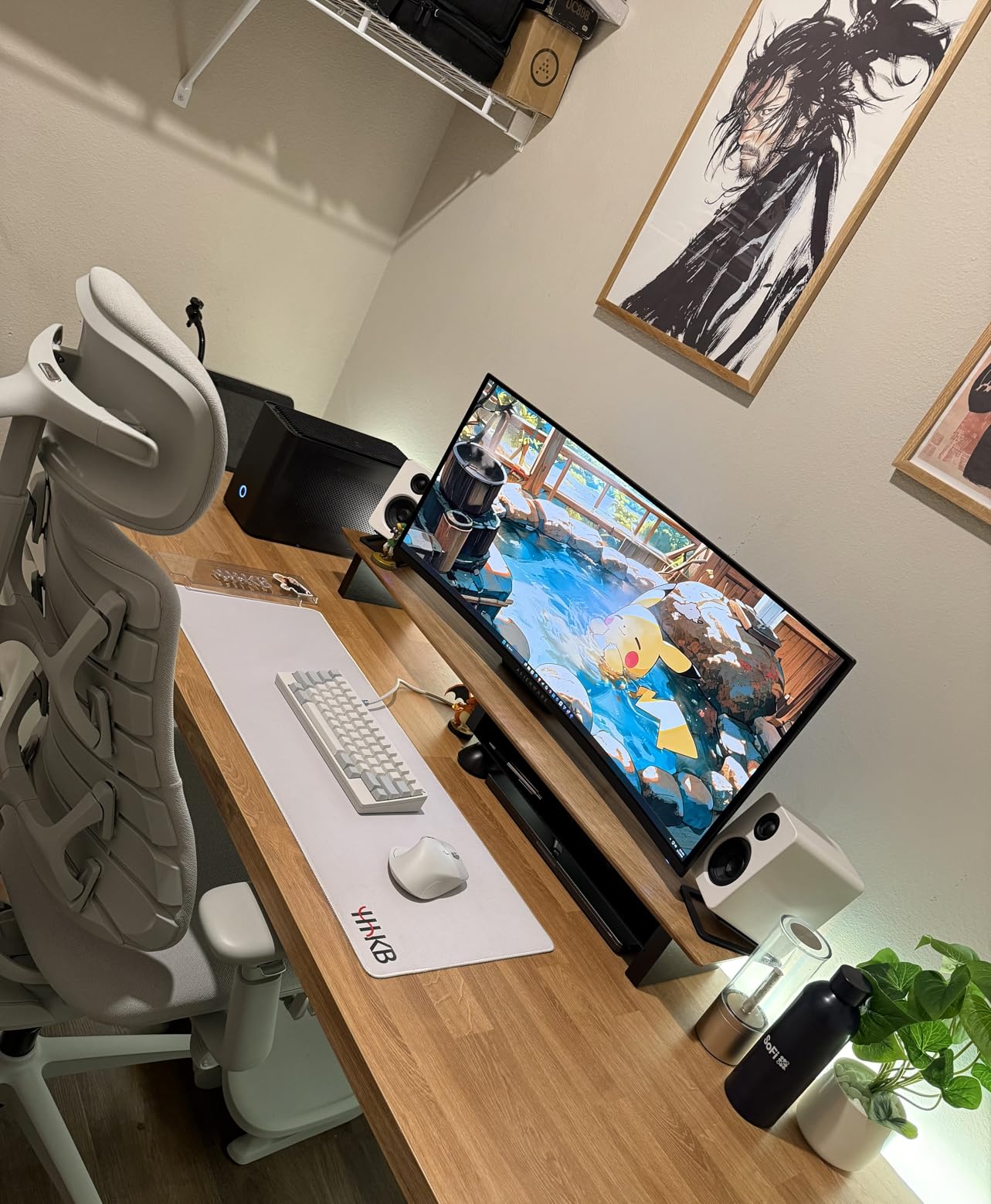 Solid Wood Dual Monitor Stand Riser - 43