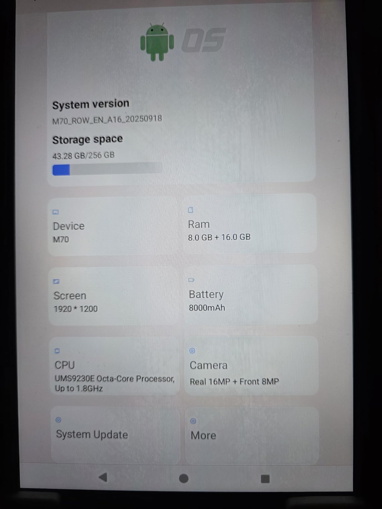 Android 16 Tablet 11 Inch with Gemini AI, T7250 Octa-Core, 24GB RAM + 256GB ROM 2TB TF, 16MP+8MP, 1920x1200 IPS HD Display, 8000mAh, Widevine L1, GPS, 2 in 1 Tablets with Keyboard Mouse Stylus customer photo 2