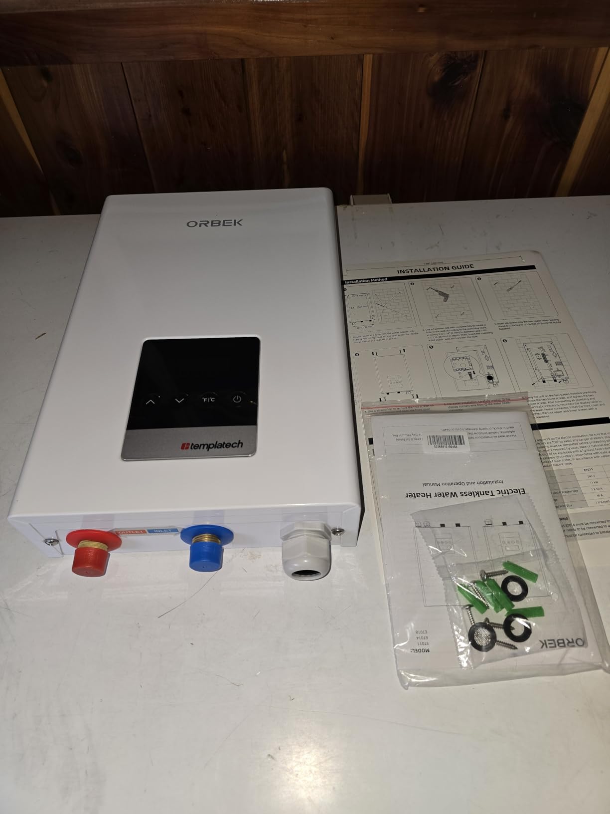 14kW Tankless Water Heater Electric, ORBEK On Demand Instant Hot Water Heater 240V, Max 3.38 GPM, Supply for 1-2 Fixtures, ETL Certified, Indoor Installation, New Upgraded 2.0 customer photo 1