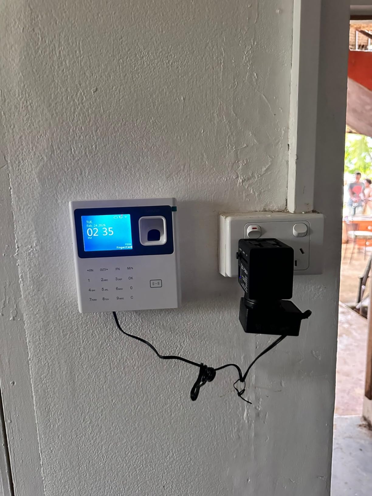 ANVIZ Time Clocks for Employees Small Business - Forever Free Cloud Software - CX2 Fingerprint Biometric Clock in and Out Attendance Machine, White customer photo 2