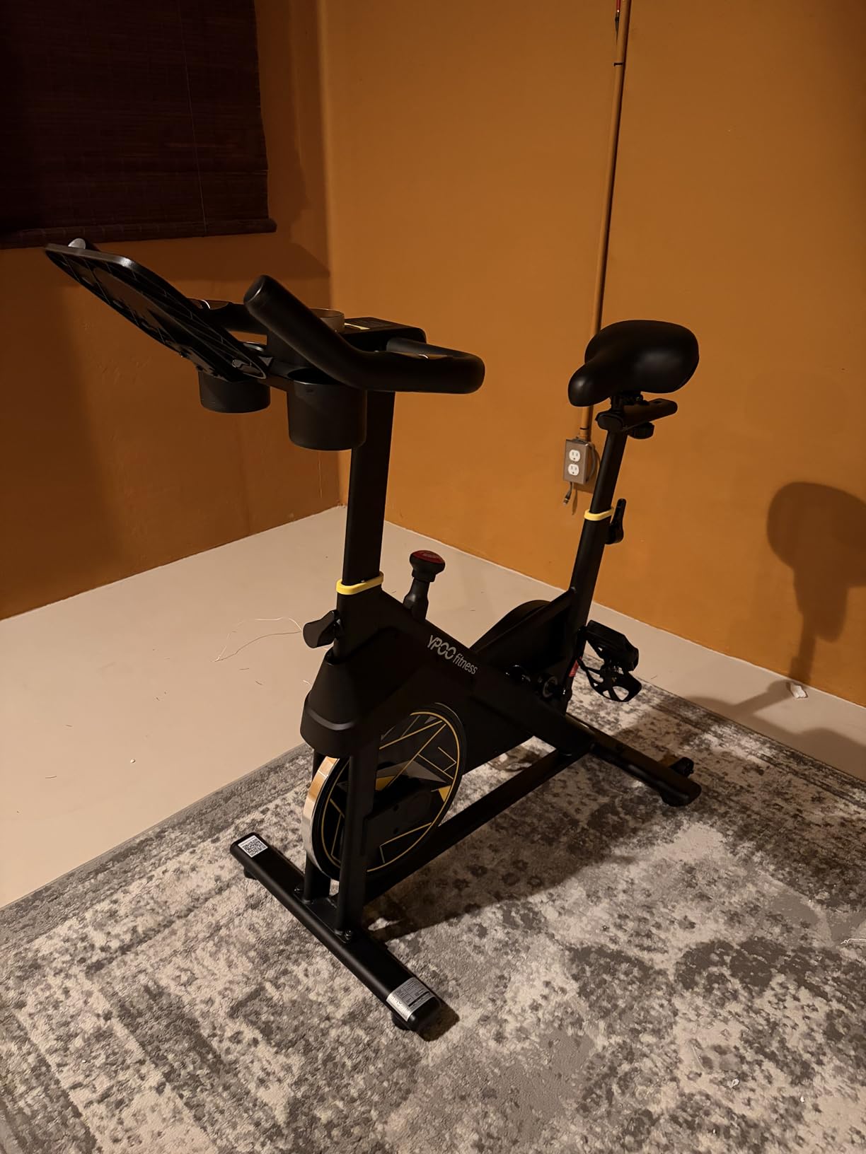 YPOO Exercise Bike, Adjustable Magnetic Resistance Stationary Bikes for Home Cardio with Exclusive App, Indoor Bike with 330lbs Weight Capacity Comfortable Seat, Tablet Mount and Fitness Courses customer photo 2