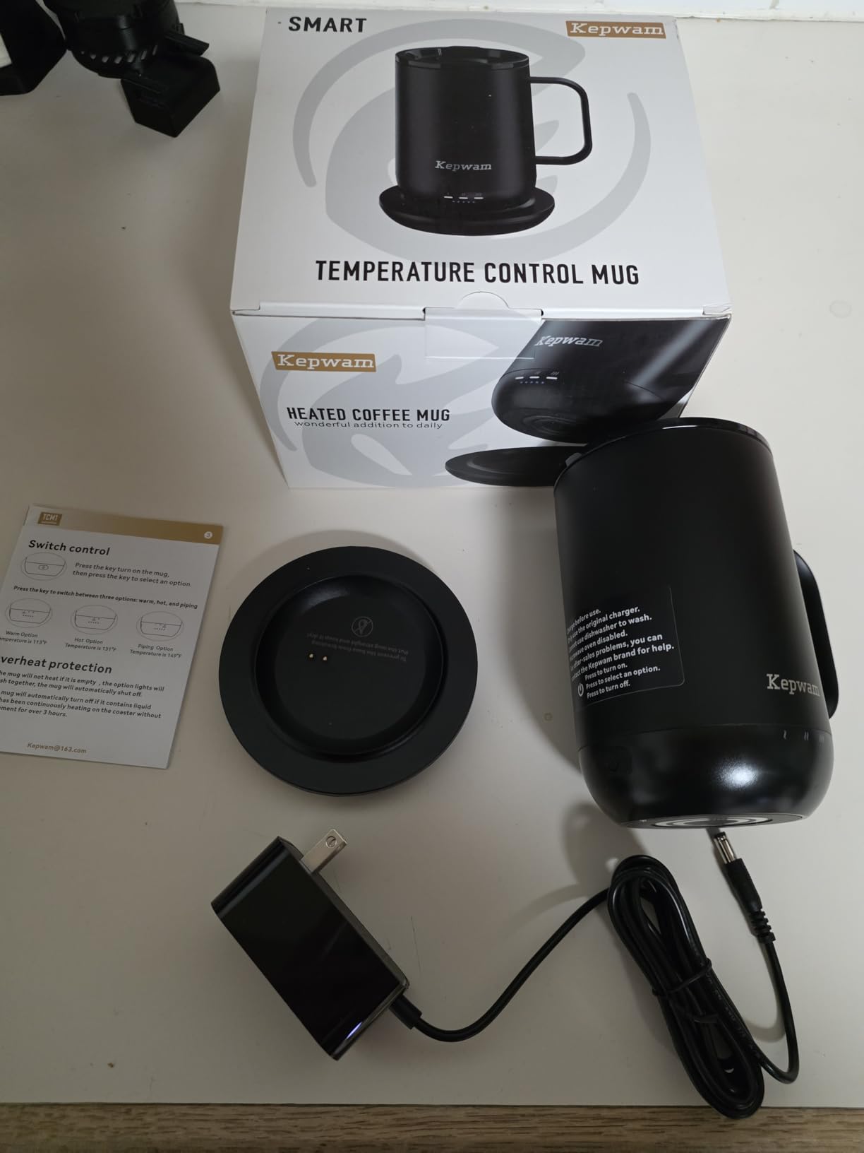 Kepwam Self-Heating Coffee Mug T1-16oz, Fast Heating Rechargeable Heated Coffee Mug, Smart Mug with App & Button Control, Ideal Gift for Coffee Lovers & Hot Drink Enthusiasts customer photo 2