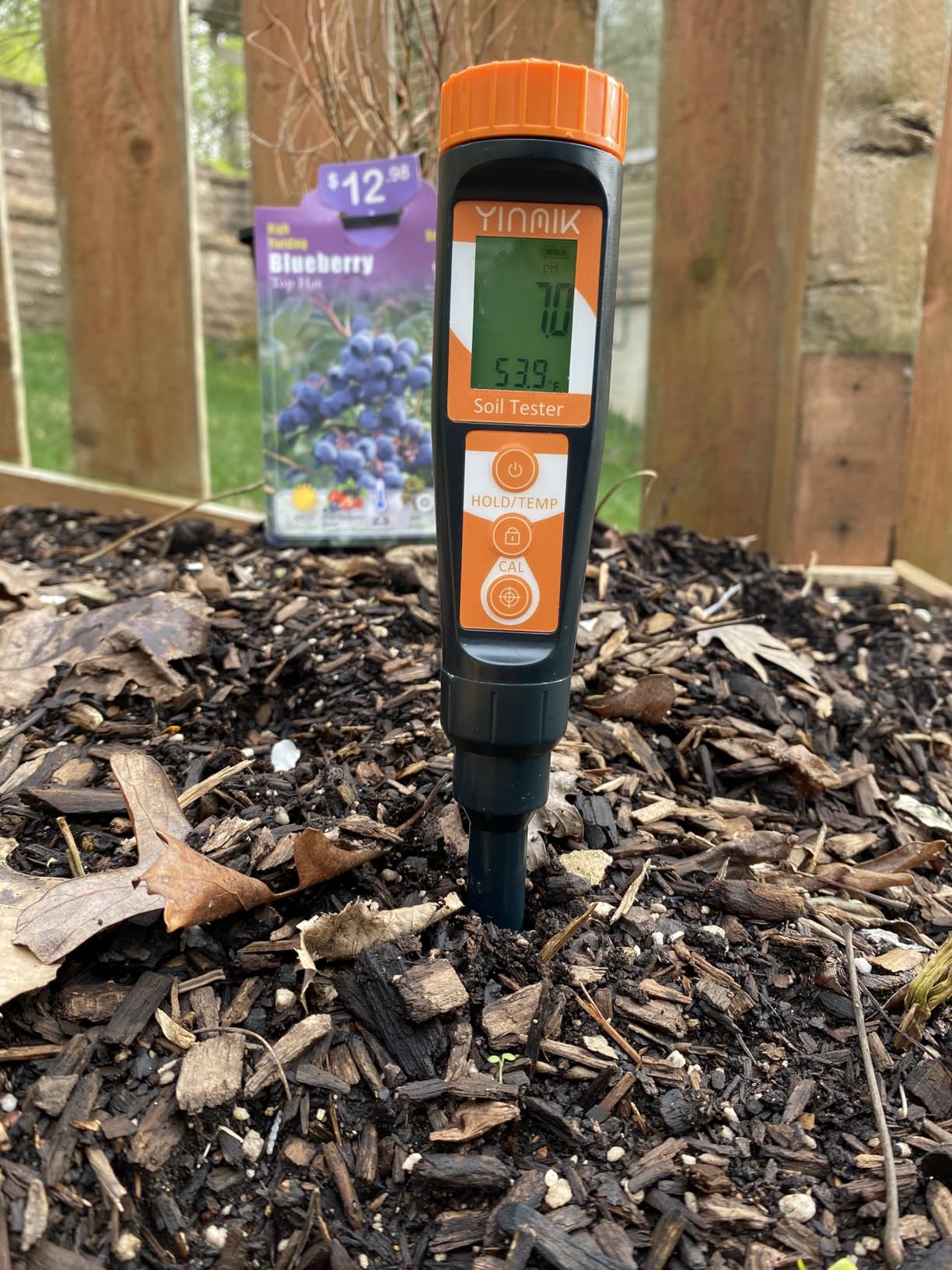 YINMIK Soil Test Kits, pH Moisture Meter for Plant, Smart Soil pH Tester, Digital Soil pH Meter, 8 in 1 Soil Meter - pH Moisture EC Fertility Salt Light Air Humidity Temp Meter for Outdoor, Garden customer photo 1