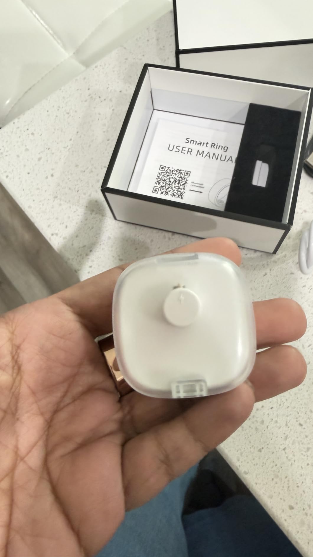 Smart Health Ring, Featuring Stress and Sleep Monitoring Functions, Compatible with iOS and Android,Waterproof Fitness Tracker for Women & Men, No Subscription Fee. (Silver, 9) customer photo 1