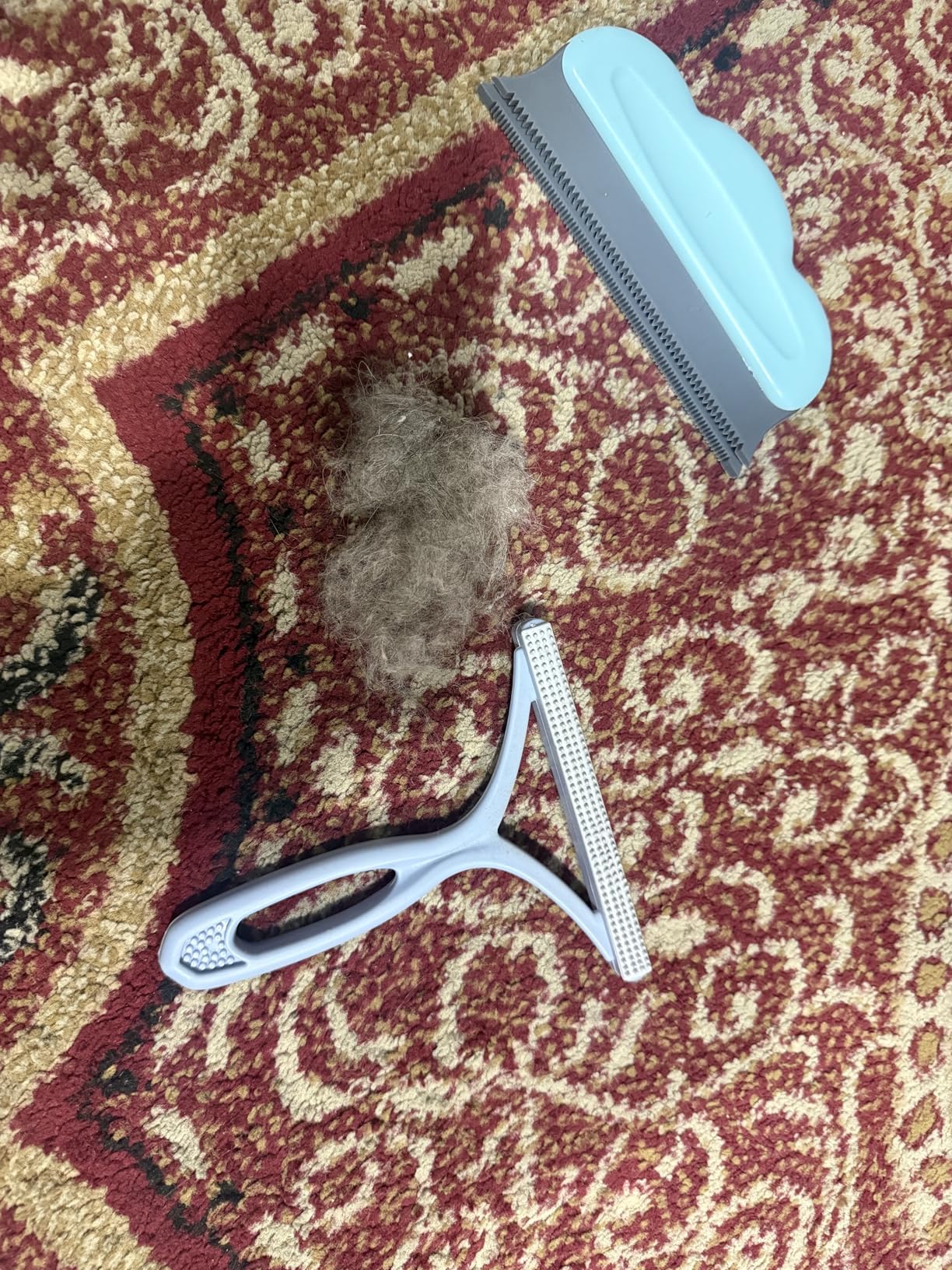 Carpet Rake for Pet Hair Removal Tool, Reusable Pet Hair Remover Broom, Dog&Cat Hair Remover Scraper Rake with 54