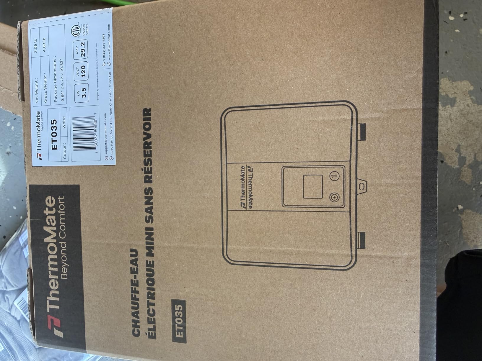 Tankless Water Heater Electric 120V, ThermoMate 3500W Small On Demand Instant Hot Water Heater with Temperature Display for Kitchen Bathroom Sink Faucet, ETL Certified customer photo 1