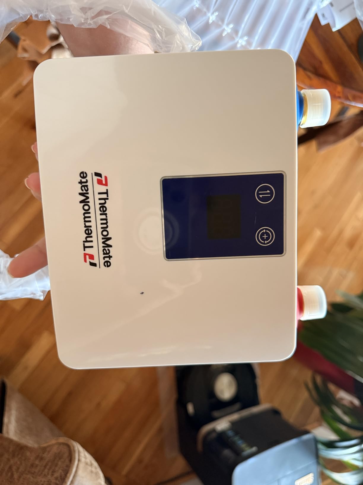 Tankless Water Heater Electric 120V, ThermoMate 3500W Small On Demand Instant Hot Water Heater with Temperature Display for Kitchen Bathroom Sink Faucet, ETL Certified customer photo 2