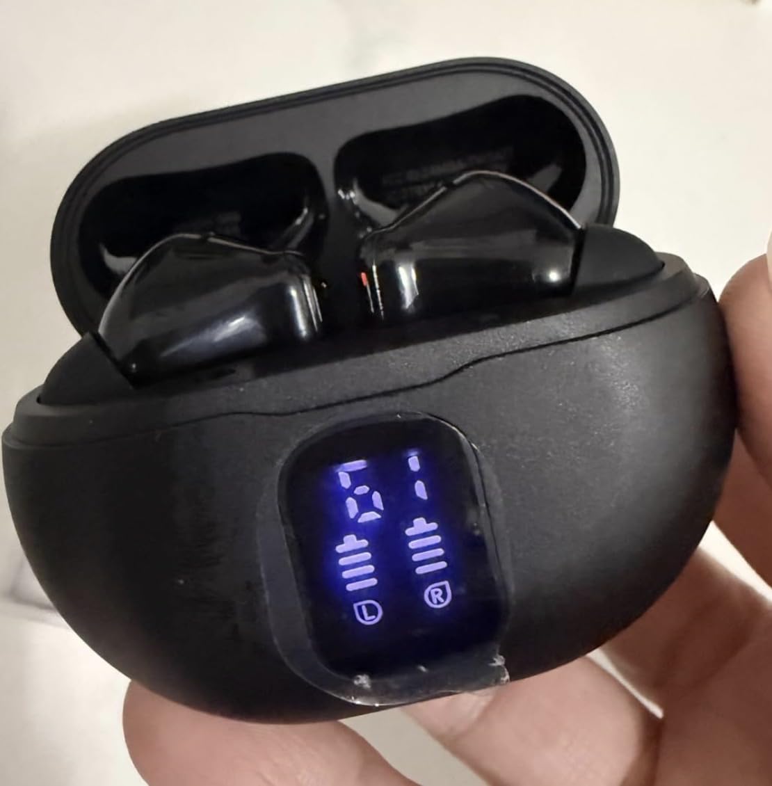 Wireless Earbuds, Bluetooth 5.4 Headphones with 50H Playback, Deep Bass Stereo Ear Buds Clear Calls with LED Power Display, IPX7 Waterproof, in-Ear Earphones with Mic for Phone/Android/iPad, Black customer photo 1