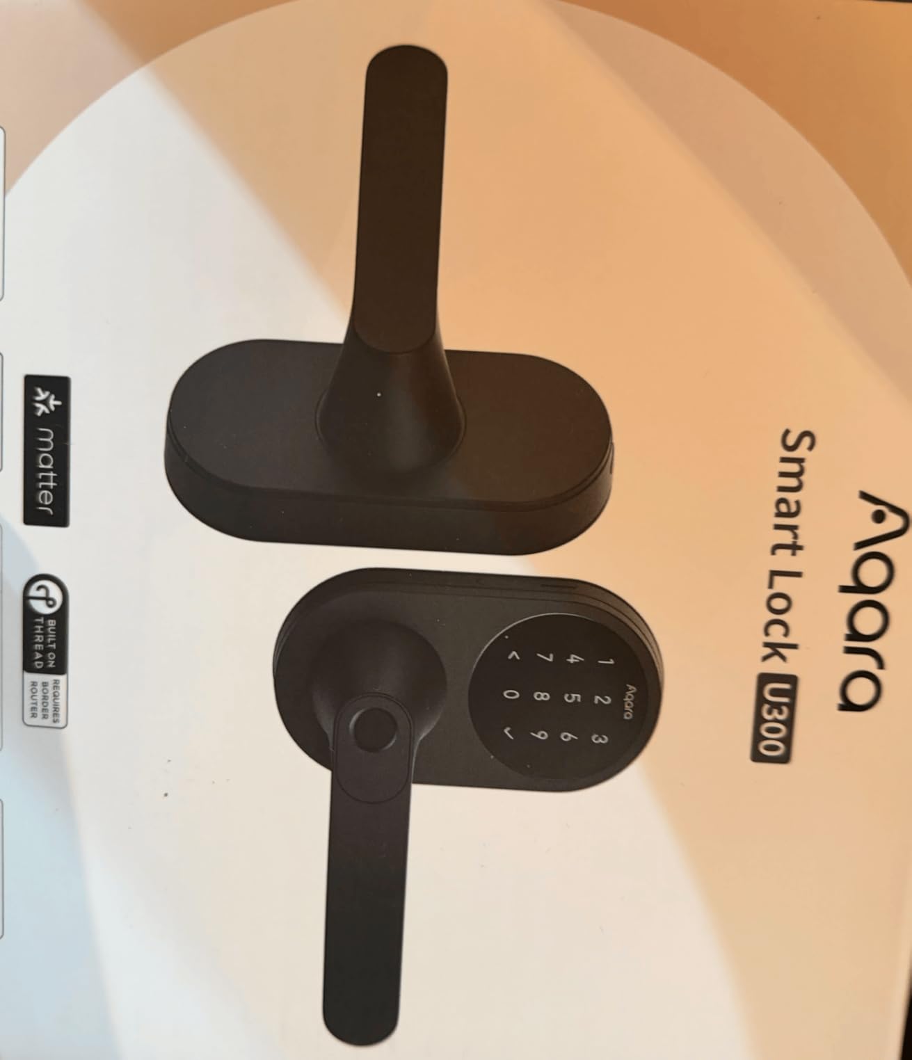 Aqara Smart Lock U300 Upgraded Version, Fingerprint Keyless Entry Door Lock with Handle, Matter Over Thread, Apple Home Keys, Touchscreen Keypad, Smart Lever Lock Supports Homekit Alexa Google, Black customer photo 2
