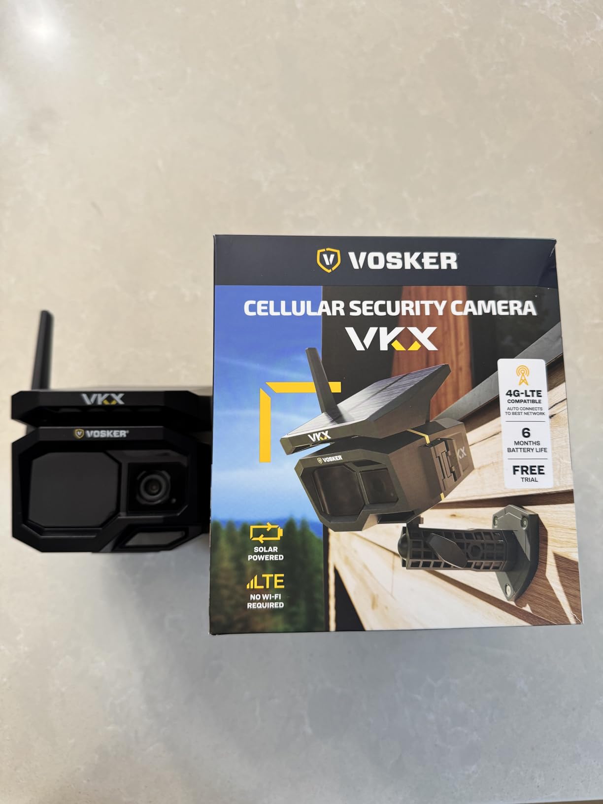 Vosker VKX Construction Pack Solar 4G LTE Security Camera, Wireless Outdoor Surveillance for Remote Construction Sites - No Wi-Fi Needed, SIM Card Included Night Vision, IP65 Weather-Resistant customer photo 1