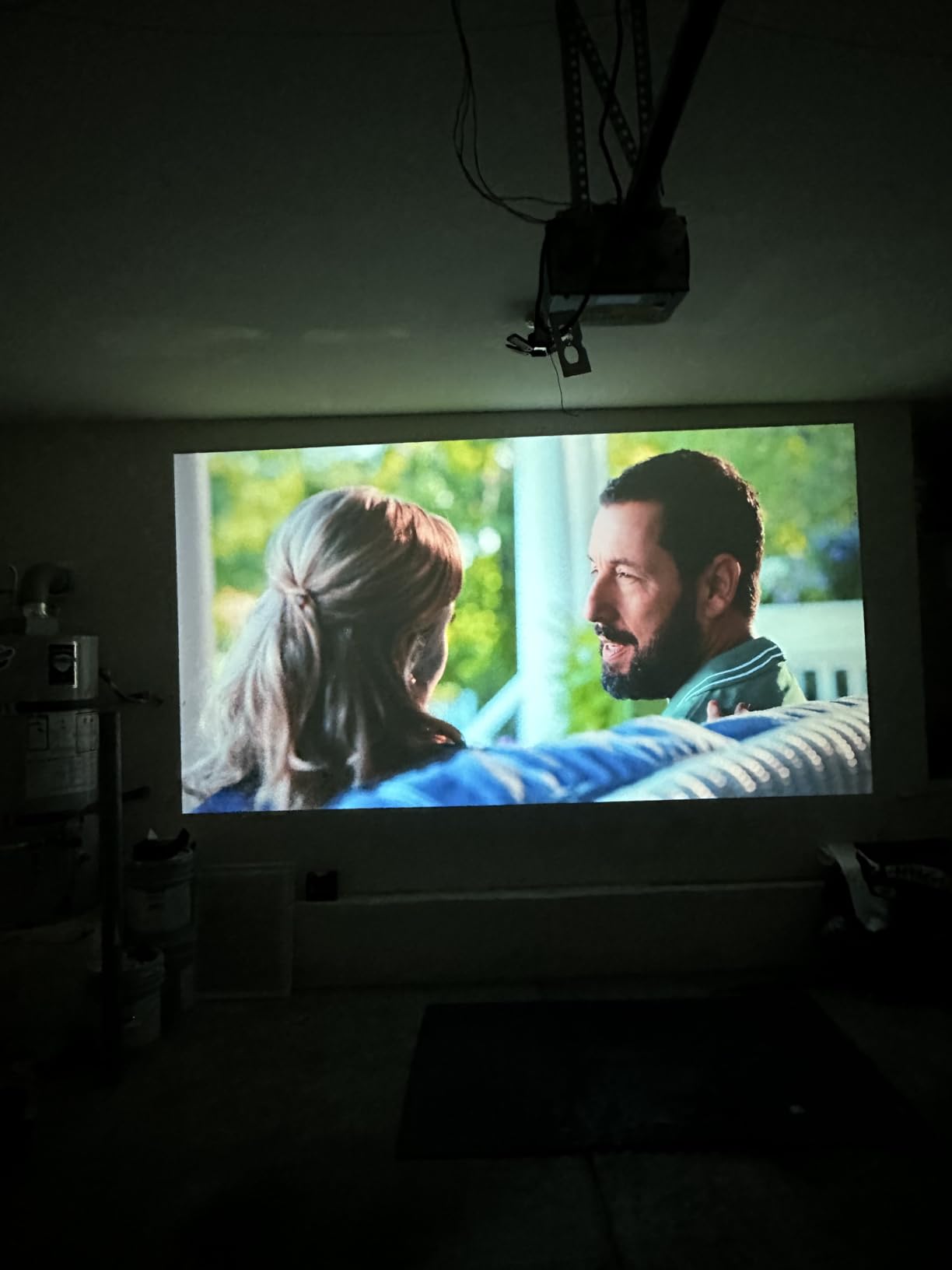 [10,000+ Licensed Apps/Live TV/ Daytime See/65W DoIby Audio] Outdoor 4K-Projector with WiFi and Bluetooth, Goiaey Smart Projector with 360°Stand, HDR10+, AI Auto Focus/Keysone, Short Throw Proyector customer photo 1