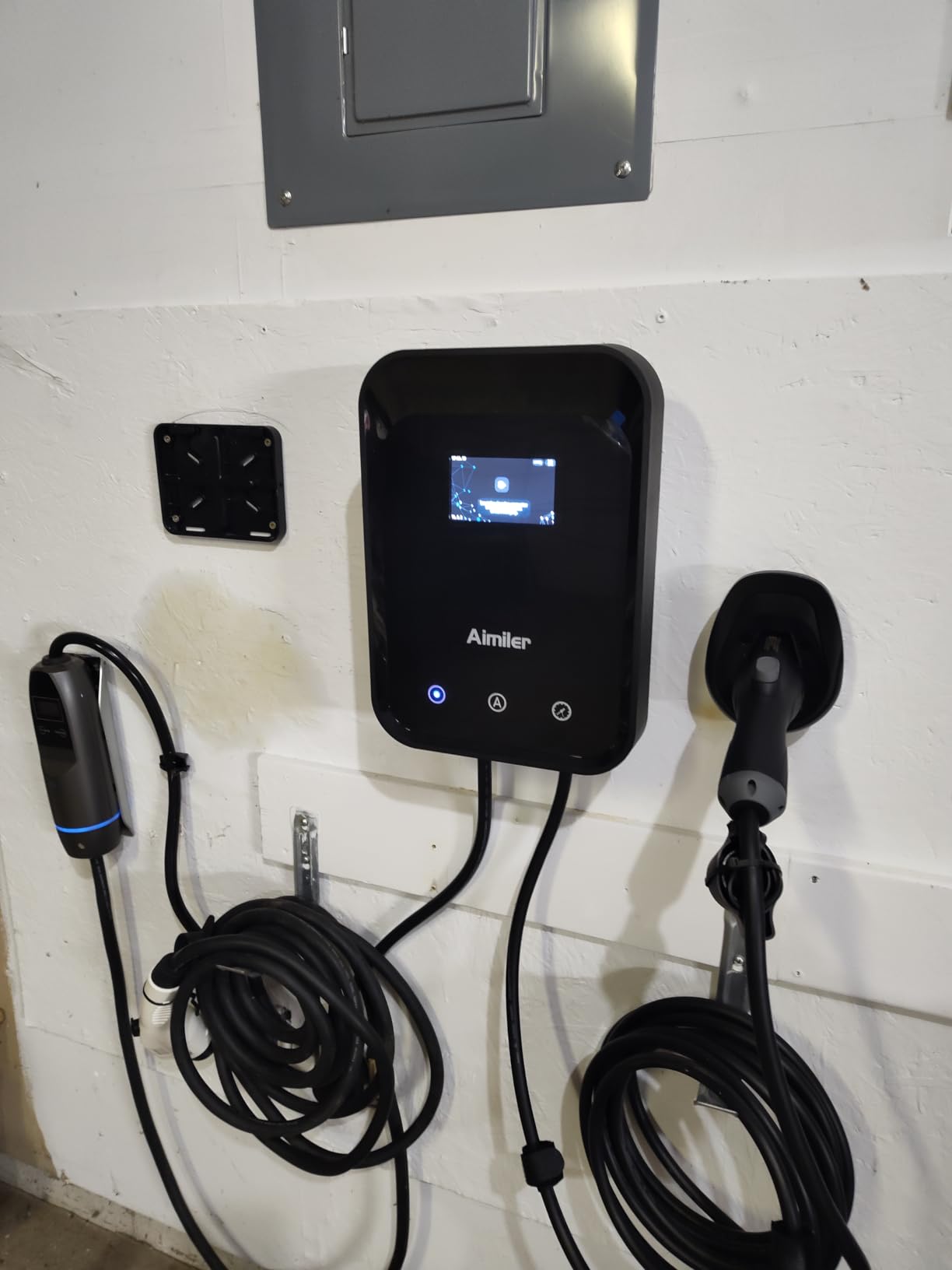 AIMILER Level 2 Electric Vehicle (EV) Charger(WiFi APP/Plug-Play), 48A, 25ft Cable ETL Certified, 240V Hardwire(No Plug) & J1772 Connector EVSE EV Electric Car Charging Stations for Home Level 2 (48) customer photo 2