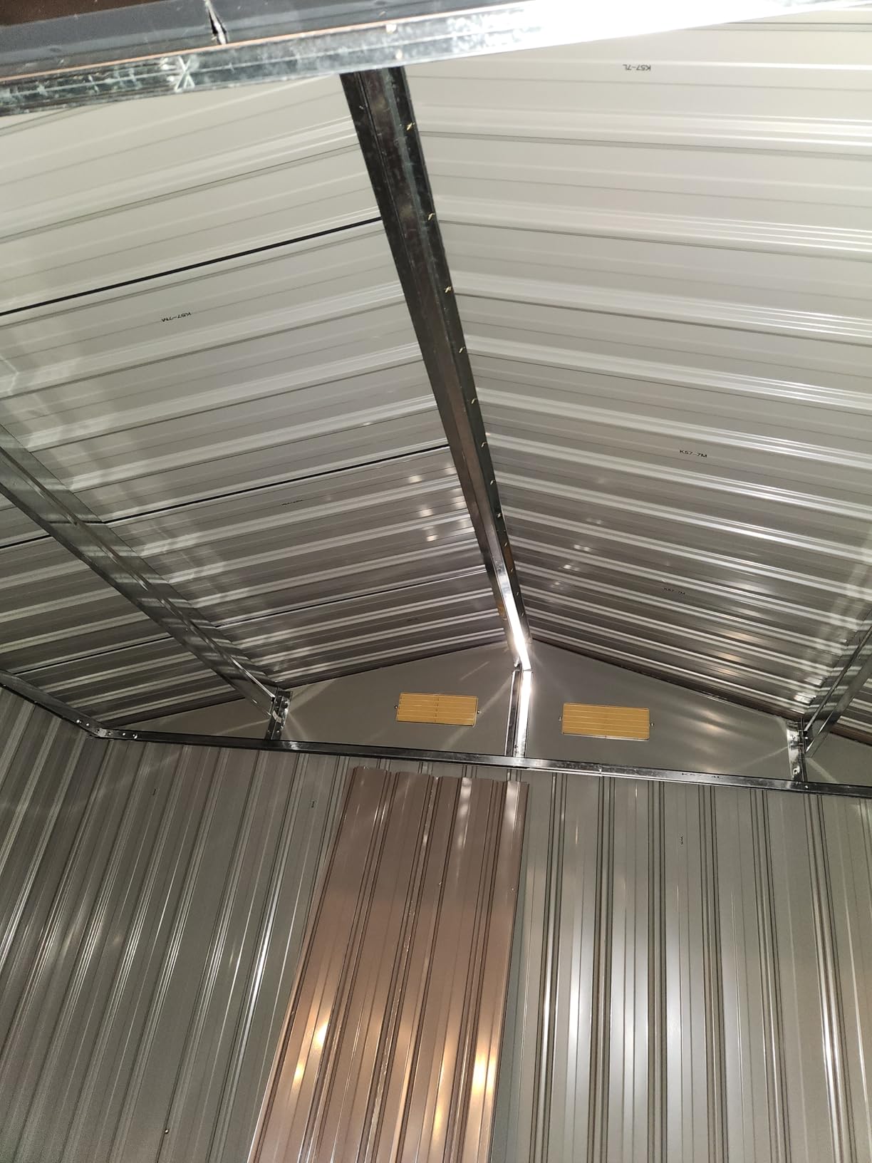 IRONCK 10x8FT Outdoor Storage Shed with Breathable Vent, Galvanized Steel Metal Tool Shed with Lockable Doors for Yard Bins/Generator/Wheelbarrow customer photo 1