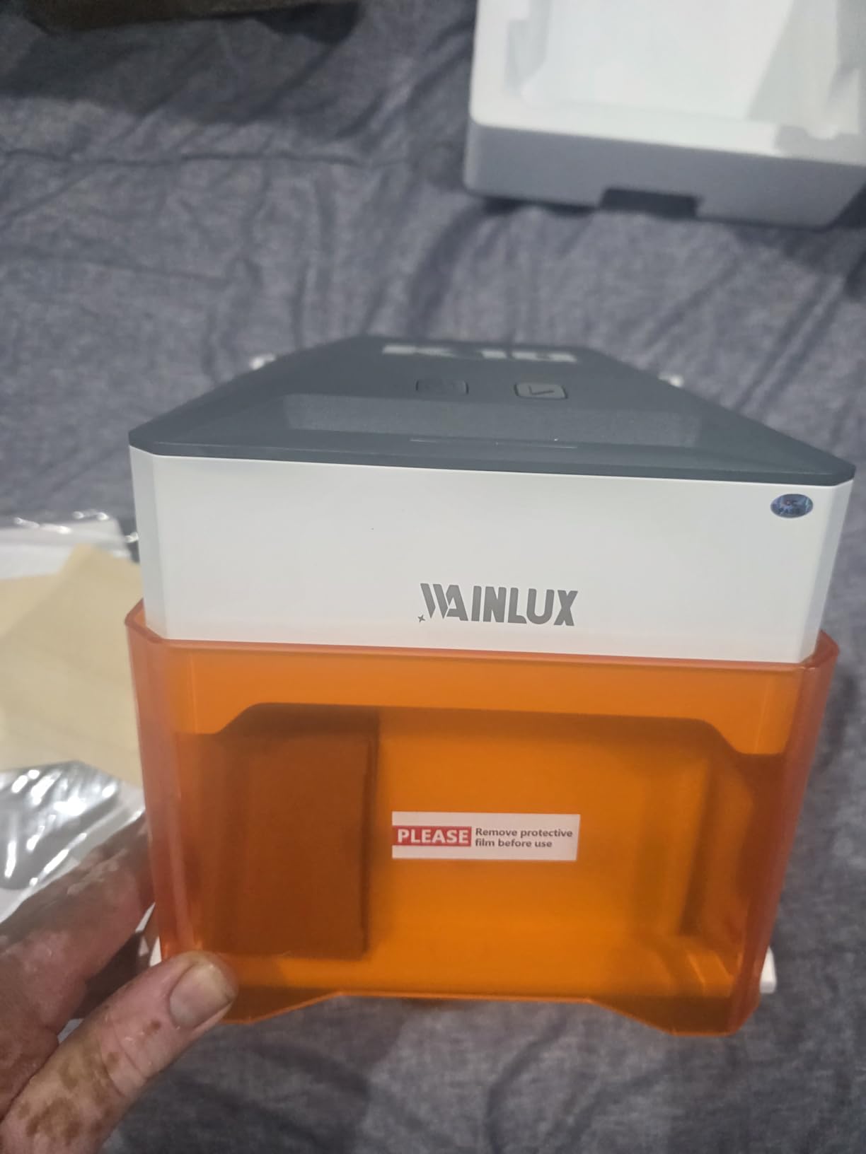 WAINLUXPRO Laser Engraving Machine,0.01mm Accuracy 3000mwLaser Engraver, 80 * 80 Engraving Area,WiFi Connection,DIY Tools for Wood, Leather, Laser Class1,Offline Engraving,Grabadora Láser customer photo 1