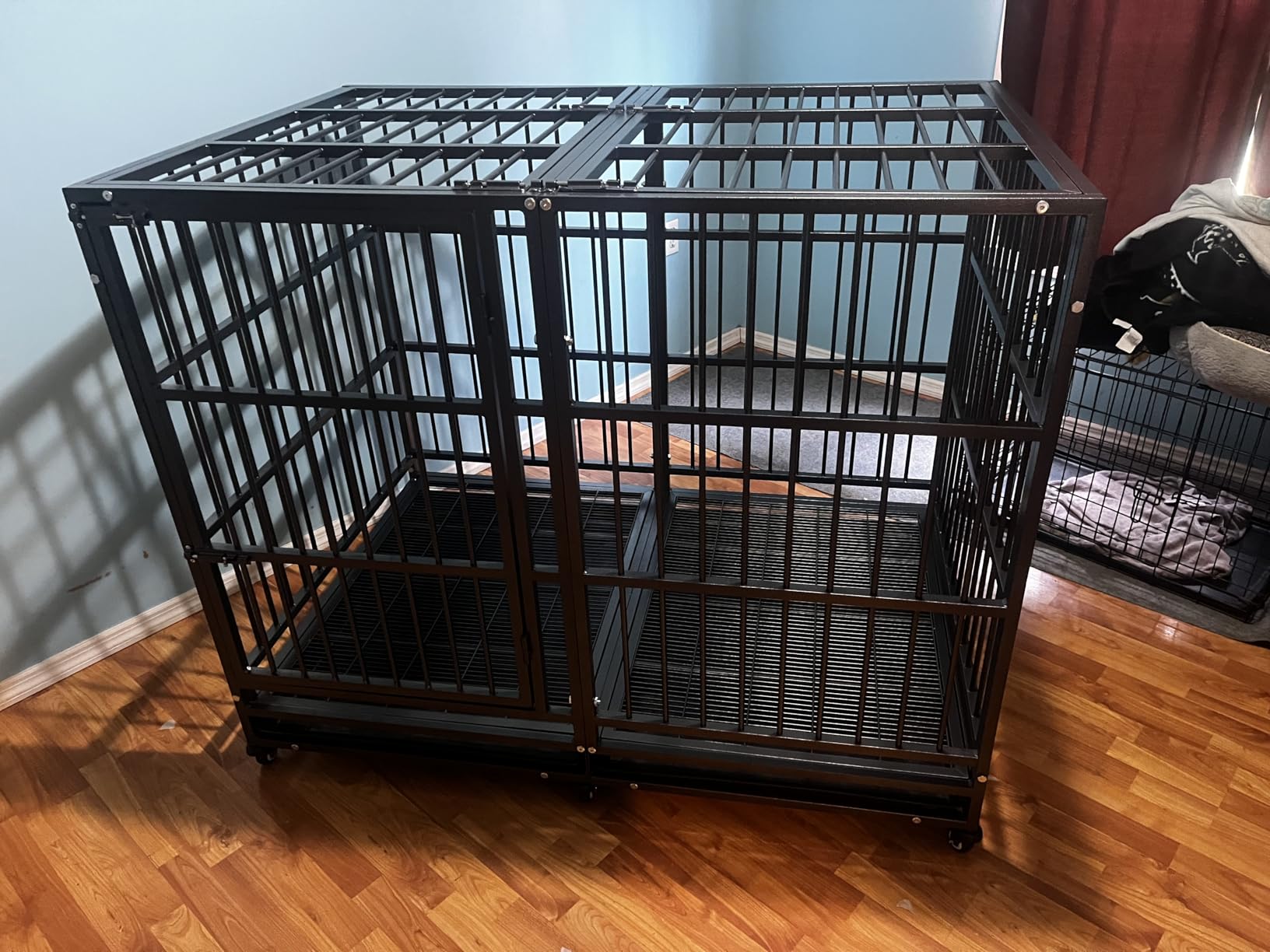 Boldbone 48 inch Dog Crate Furniture, Heavy Duty Dog Kennel Indoor for Large Dogs, Escape-Proof and Chew-Proof Wooden Dog Cage for high Anxiety Dog, Decorate House as TV Stand, End Table customer photo 2