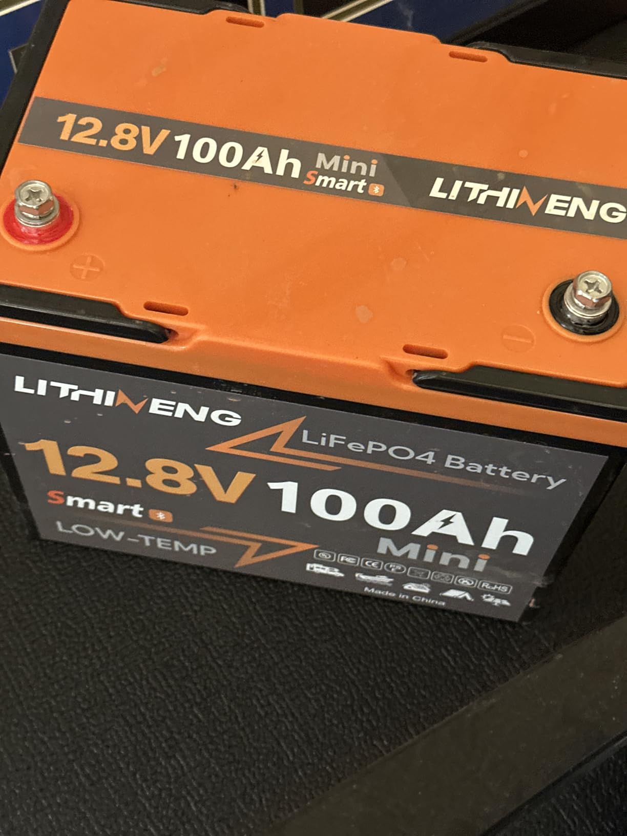 12V 100Ah LiFePO4 Lithium Battery, BCI Group 24, Built-in 100A BMS with Low-Temp Protection, Max.1280Wh Energy, Perfect for Trolling Motor, Trailer RV, Marine, Solar System customer photo 1