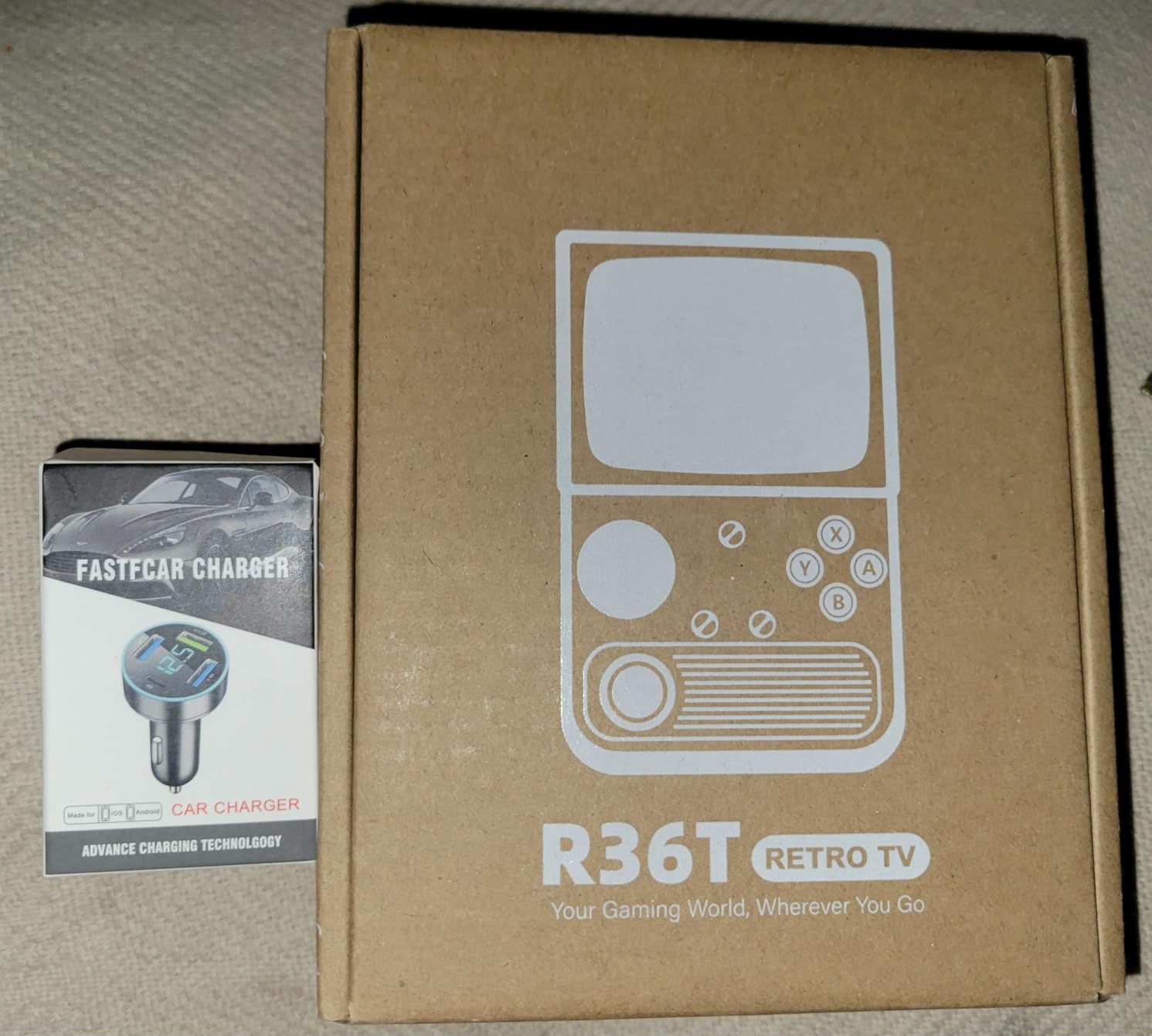 R36MAX Retro Handheld Game Console, 4.0 Inch IPS Screen, 64GB Memory, Portable Arcade Video Gaming Console Gift for Adults, Lake Blue customer photo 1