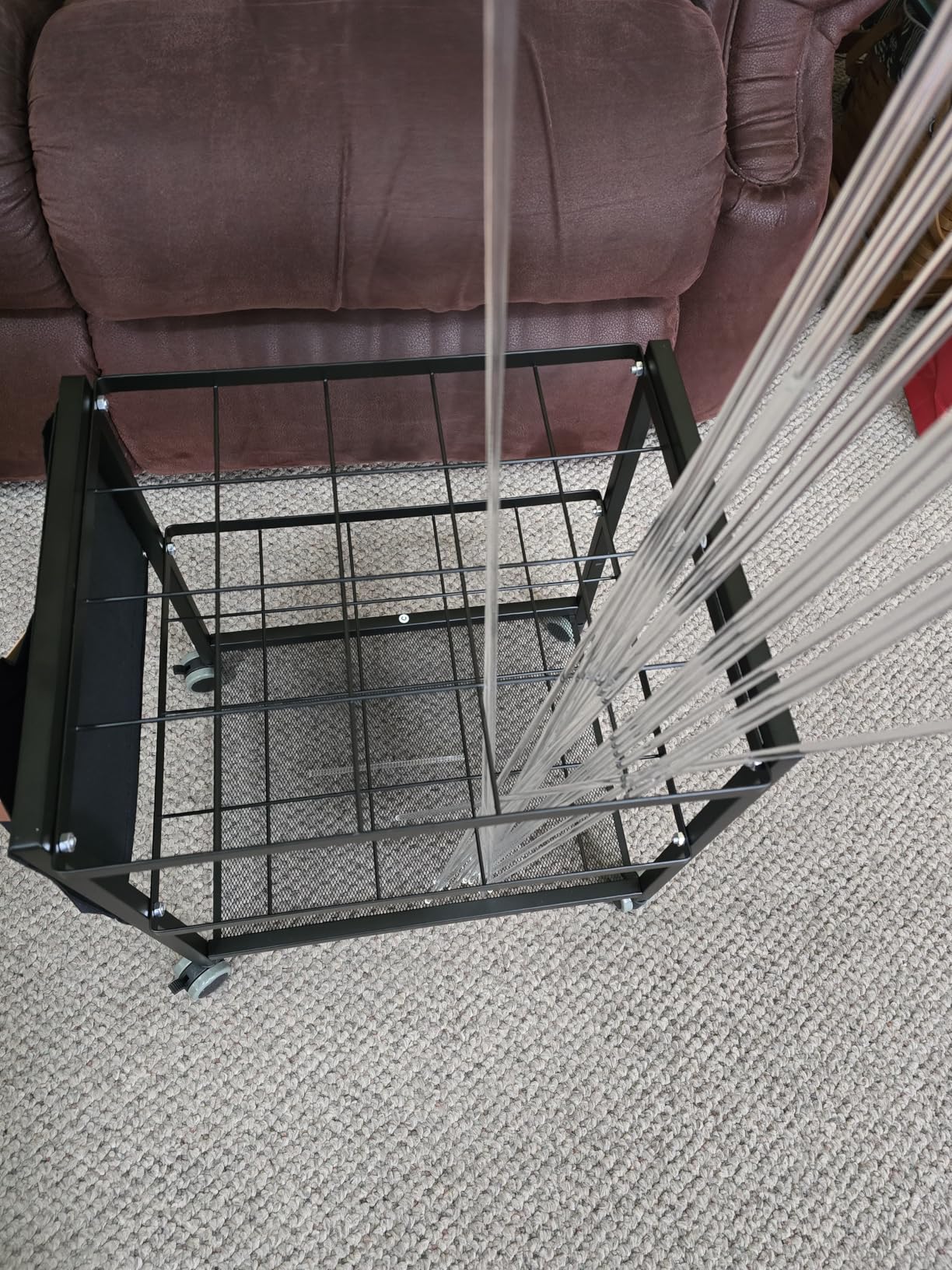 Blueprint Storage Rack Cart with Side Storage Bags, 20 Slots(3.2