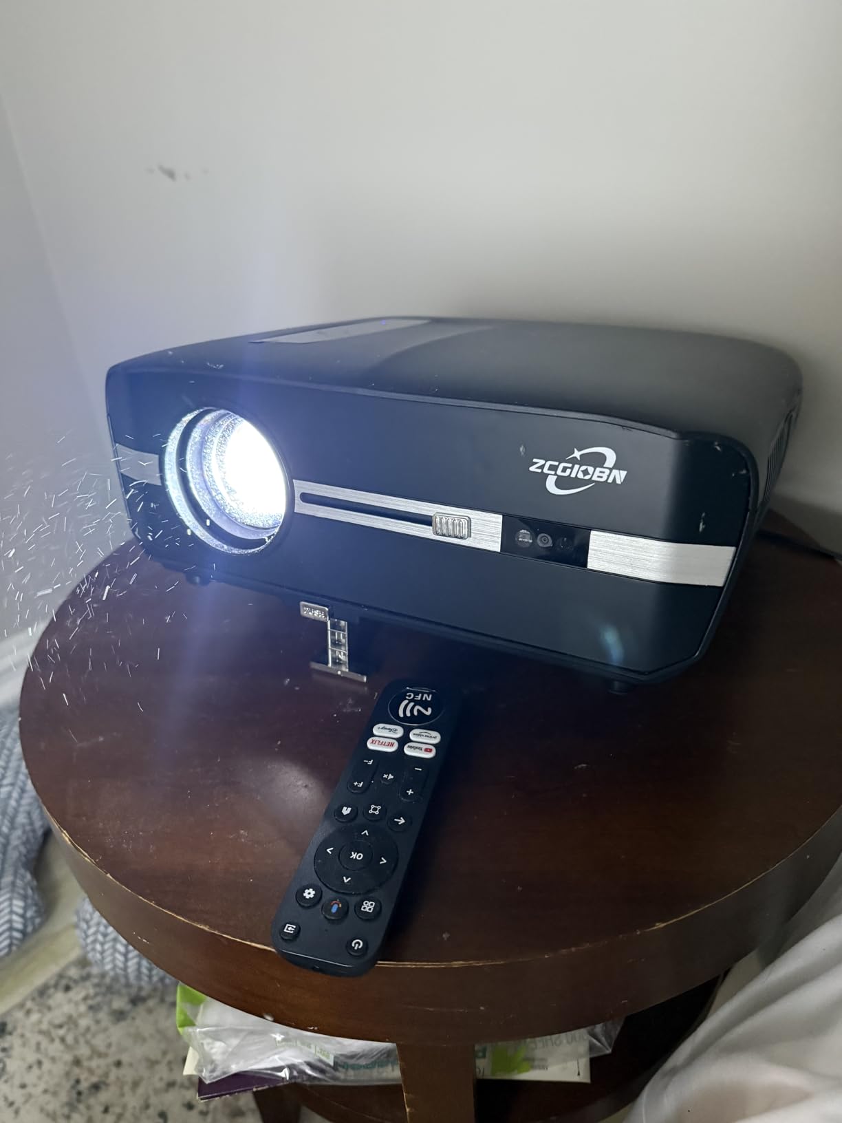 Daylight Projector 4K HDR Home Theater, Smart Daytime Movie Gaming TV Projectors with WiFi 6, NFC, Bluetooth, Apps, ToF Auto Focus, HDMI ARC,2200ANSI High Lumens for Golf Simulator Ceiling Bright Room customer photo 2